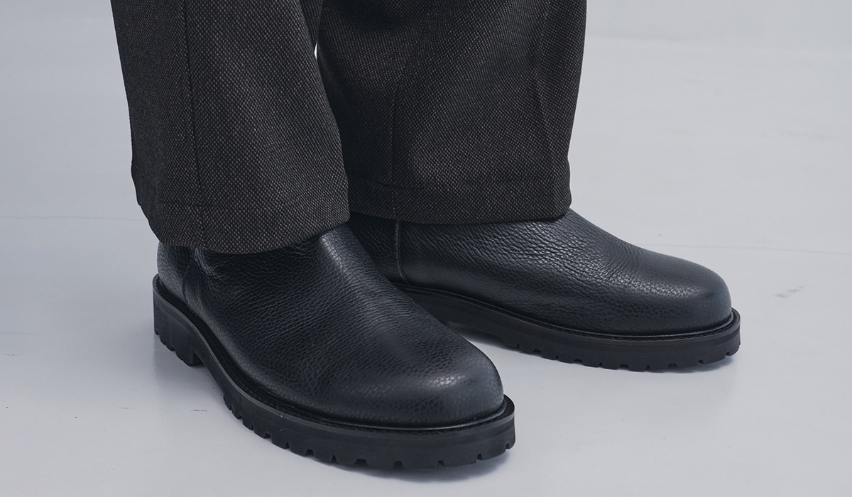 Vibramソール サイドゴアブーツ 全体像