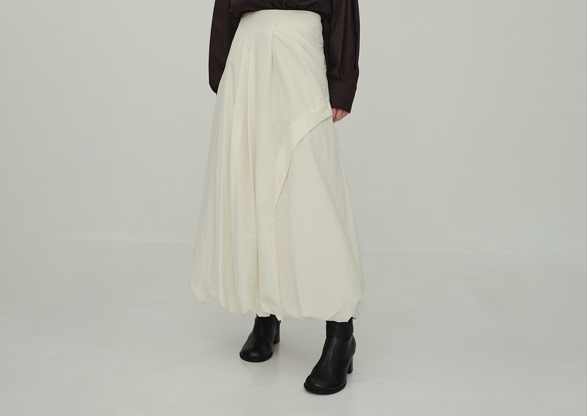 Coccon Frame Skirt｜コクーンフレームスカート（スーピマコットン）