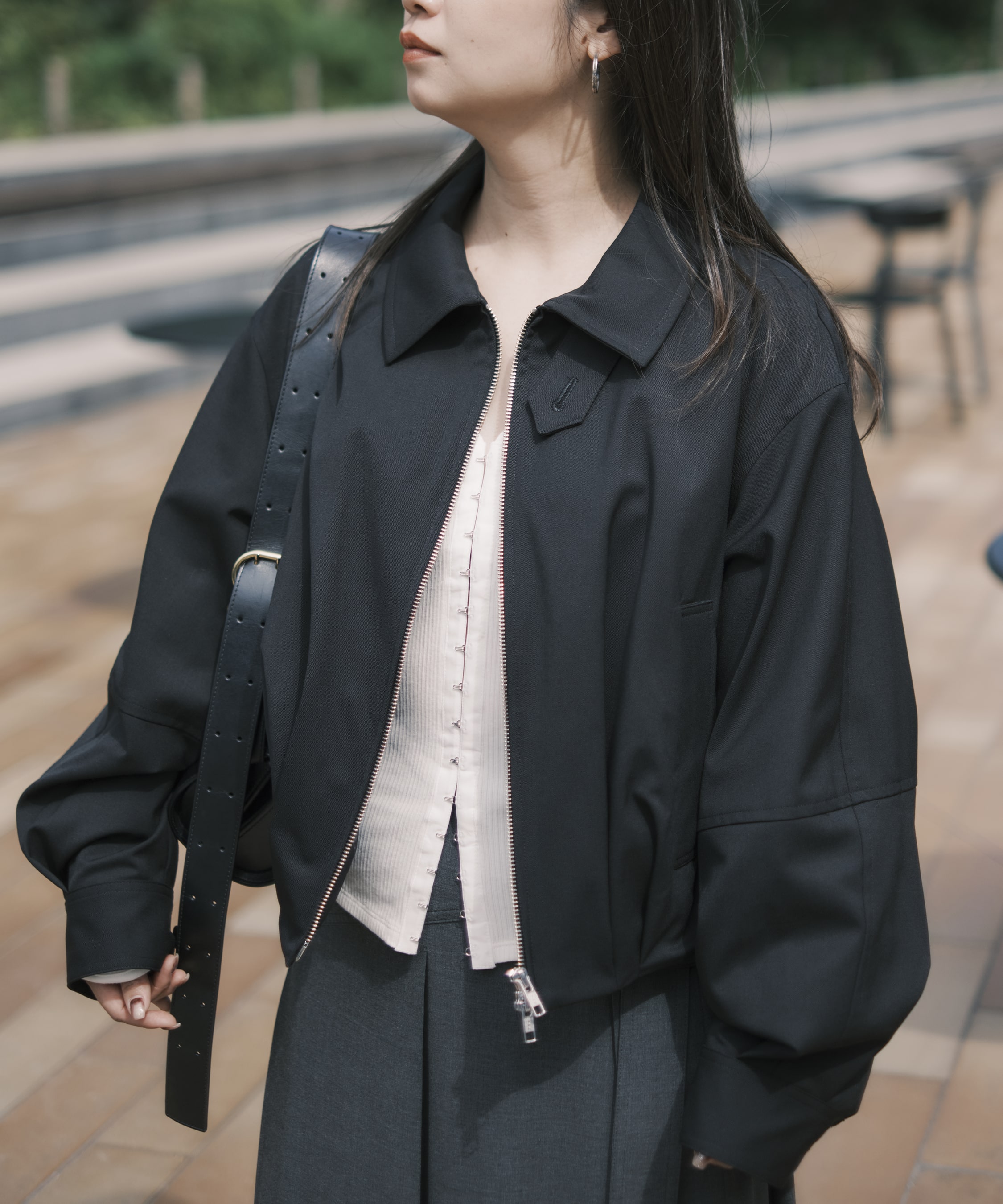 Wool Balloon Blouson 上半身ディテール