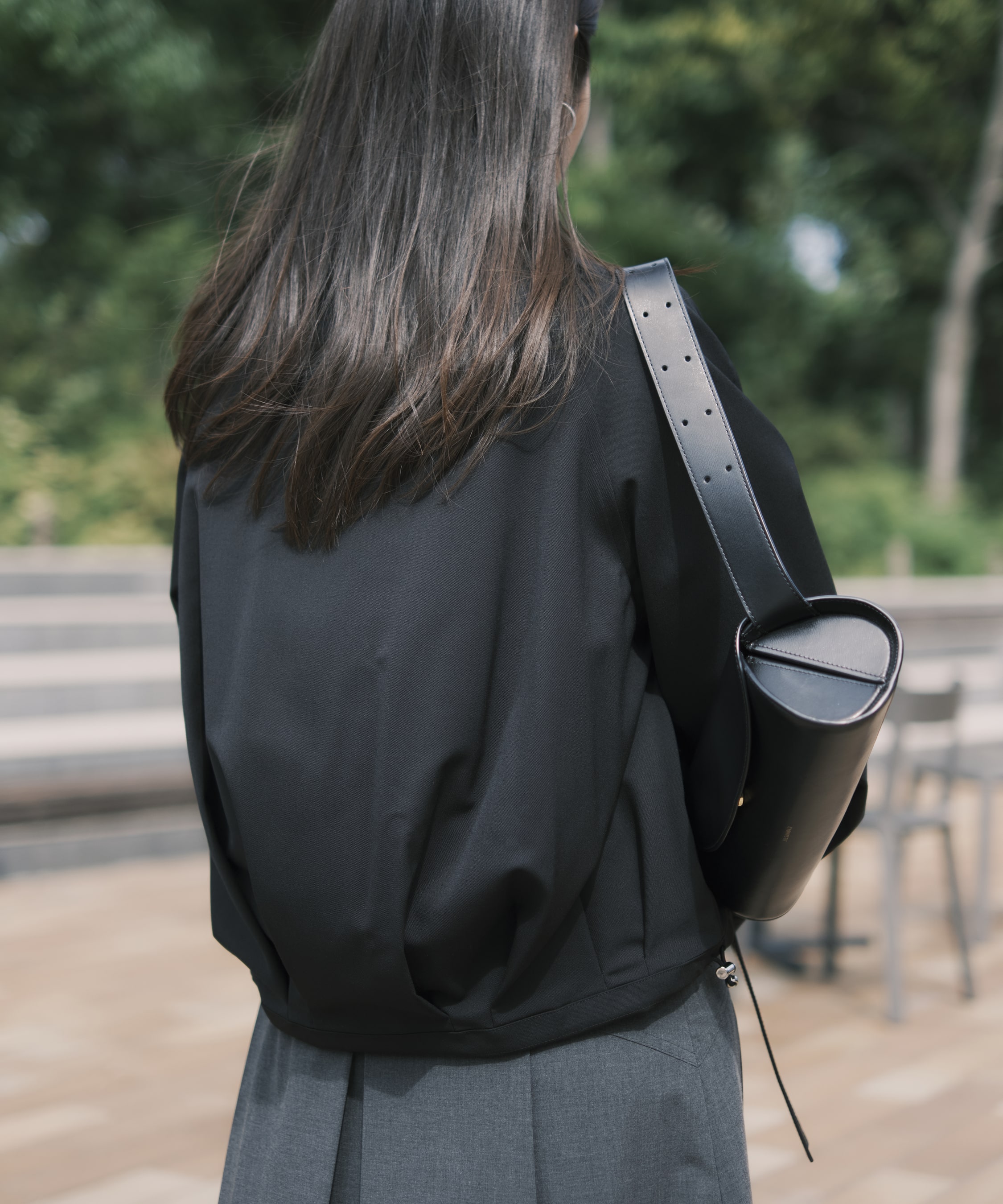 裾ドローコードのクローズアップ