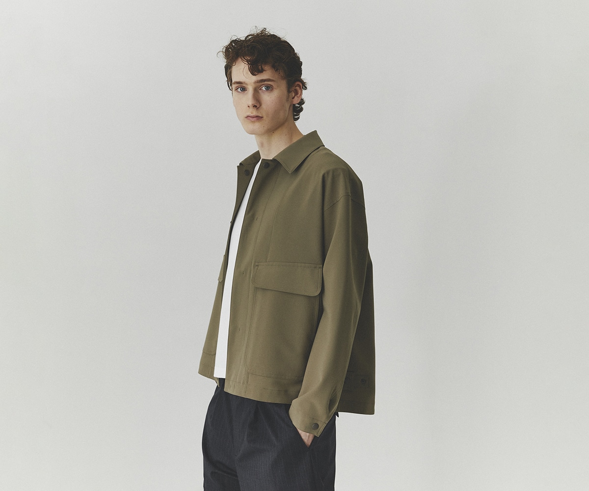 トリクシオンウーリーショートシャツブルゾン