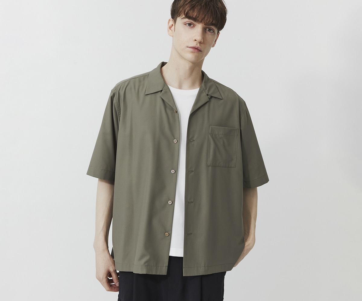 Silky Touch Open Collar Shirt