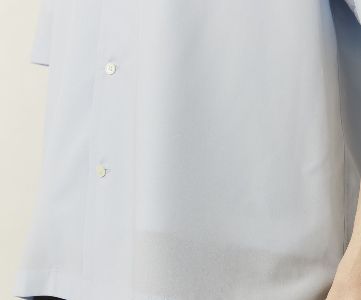 Silky Touch Open Collar Shirt Fabric