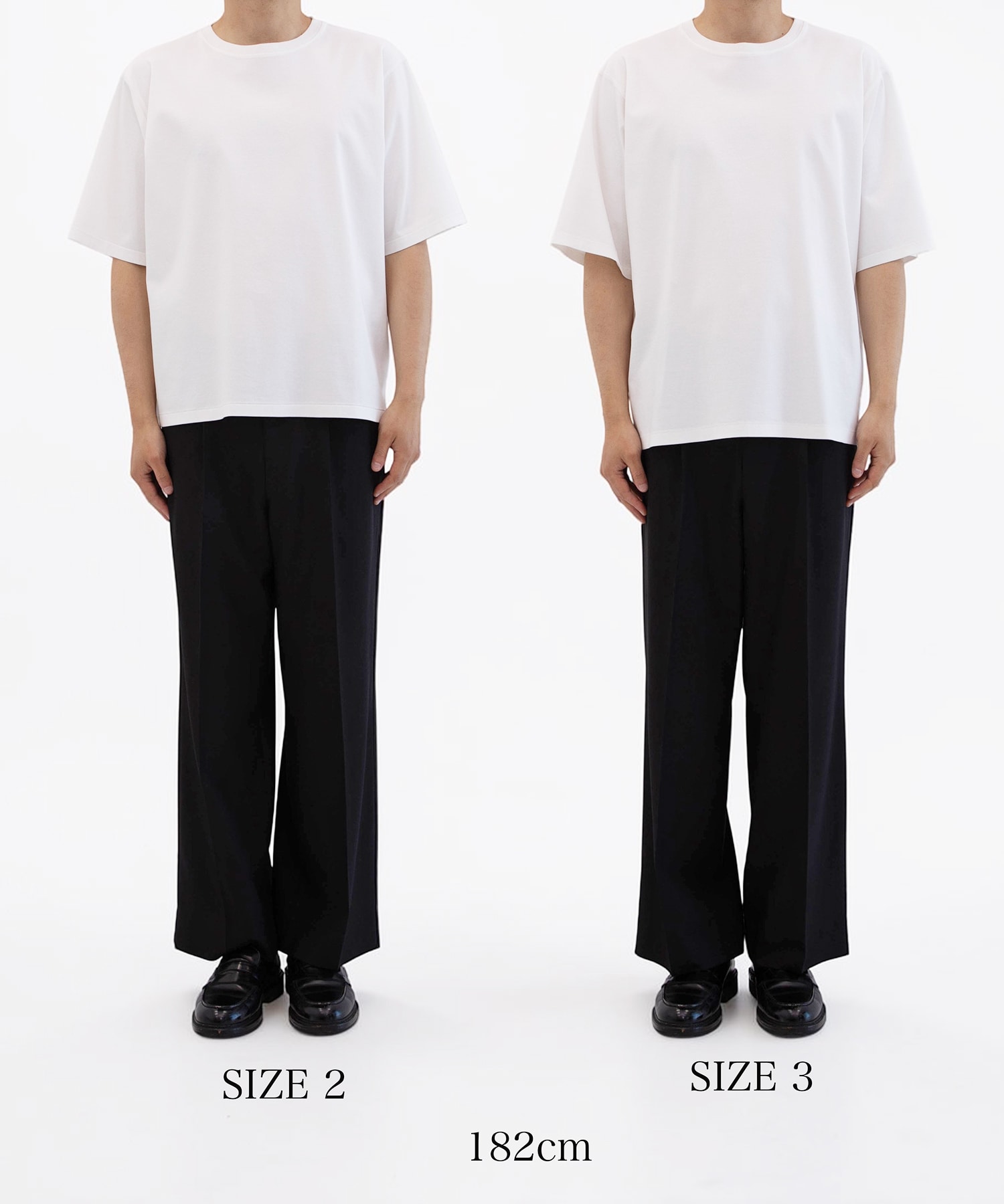 182cm 着用サイズ比較