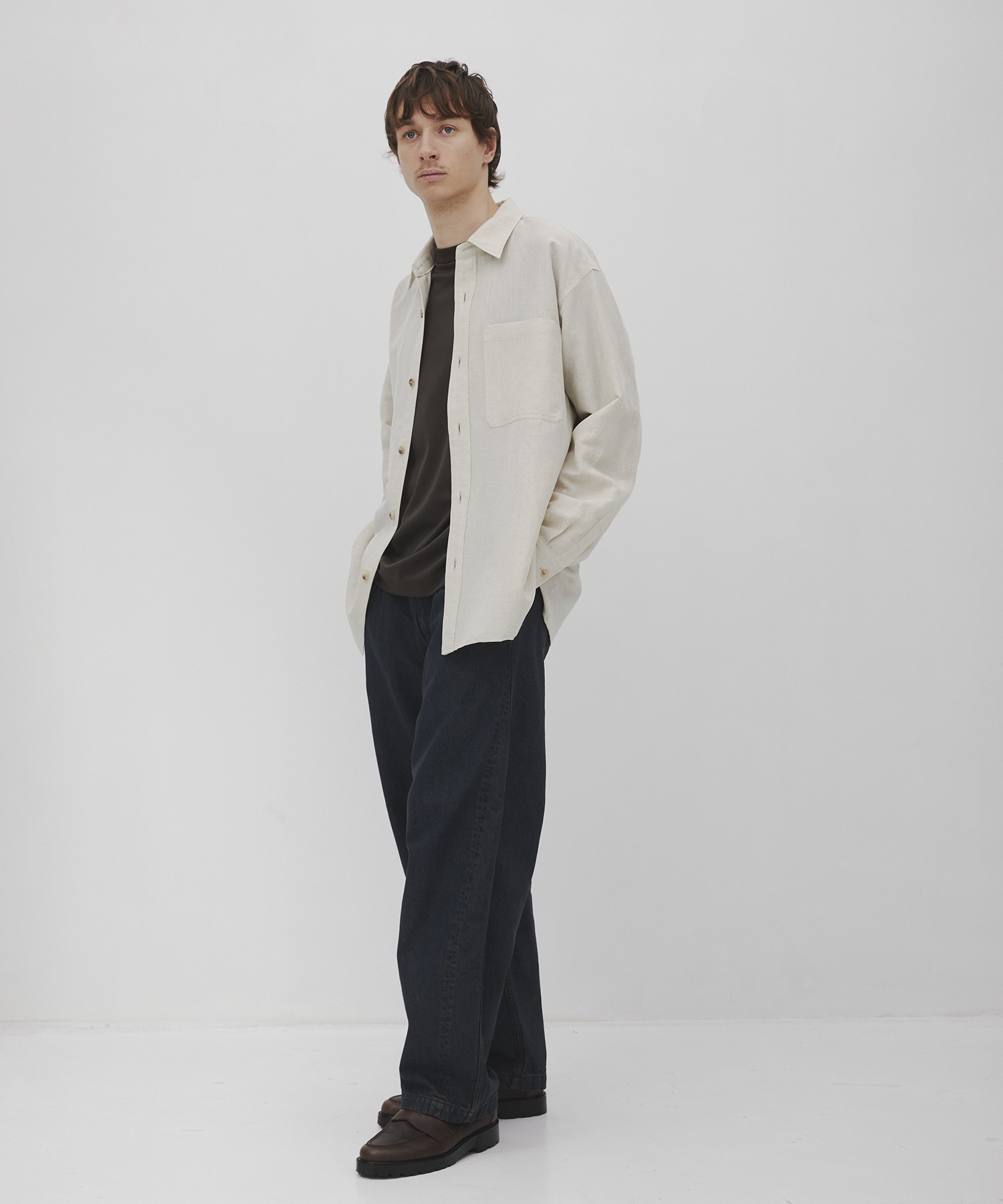 ウールリネンウェザーリラックスシャツ