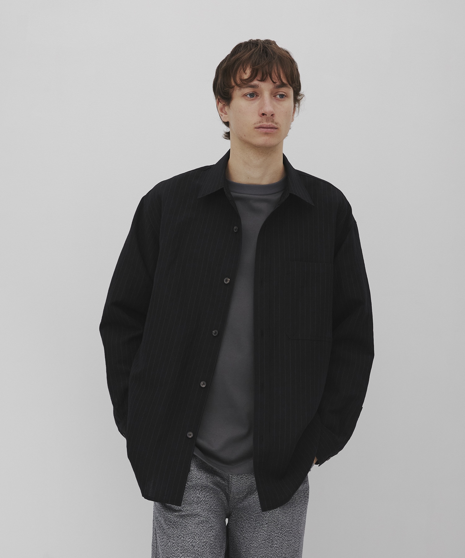 ウールリネンウェザーリラックスシャツ