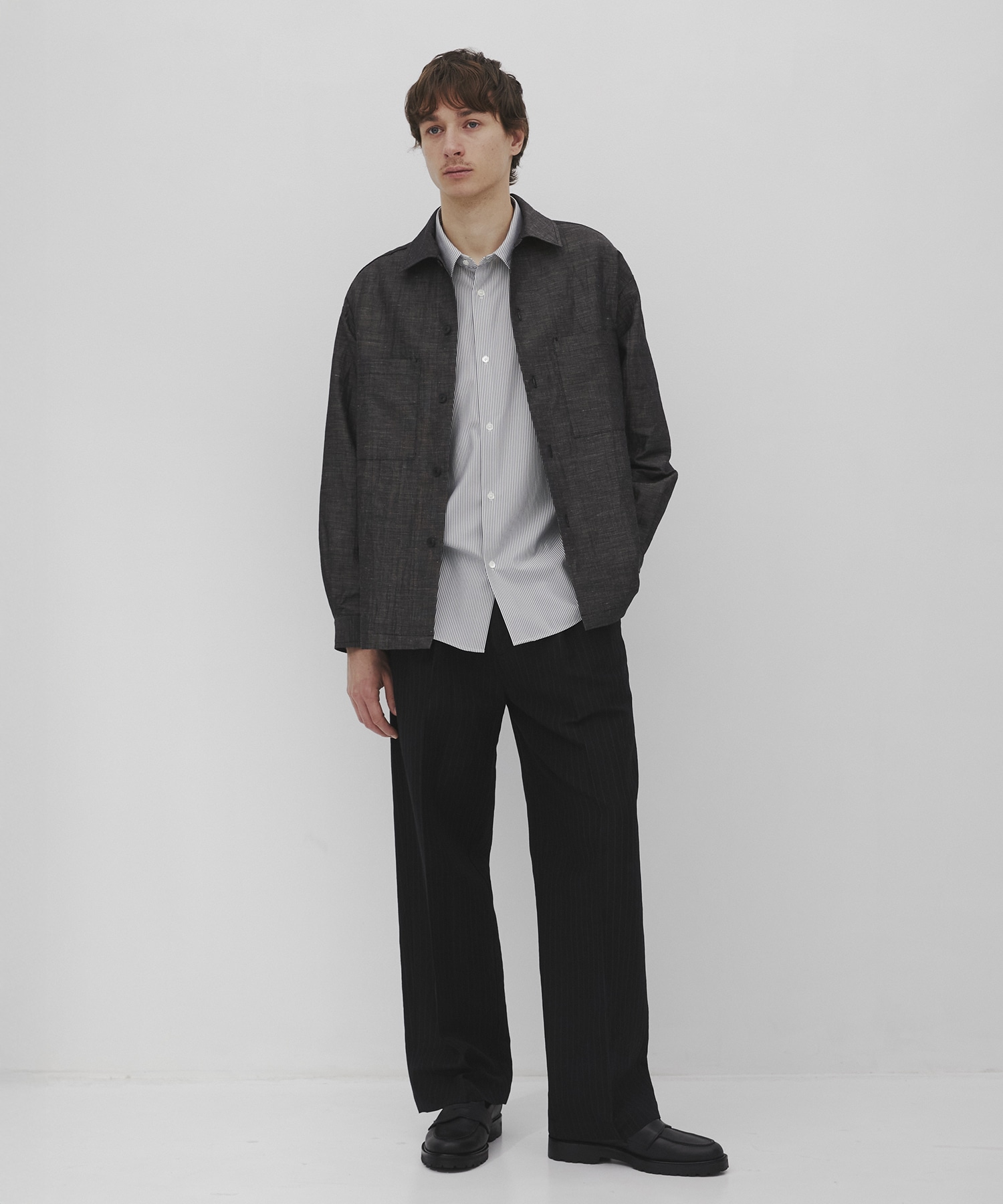 Hemp linen オーバーシャツ