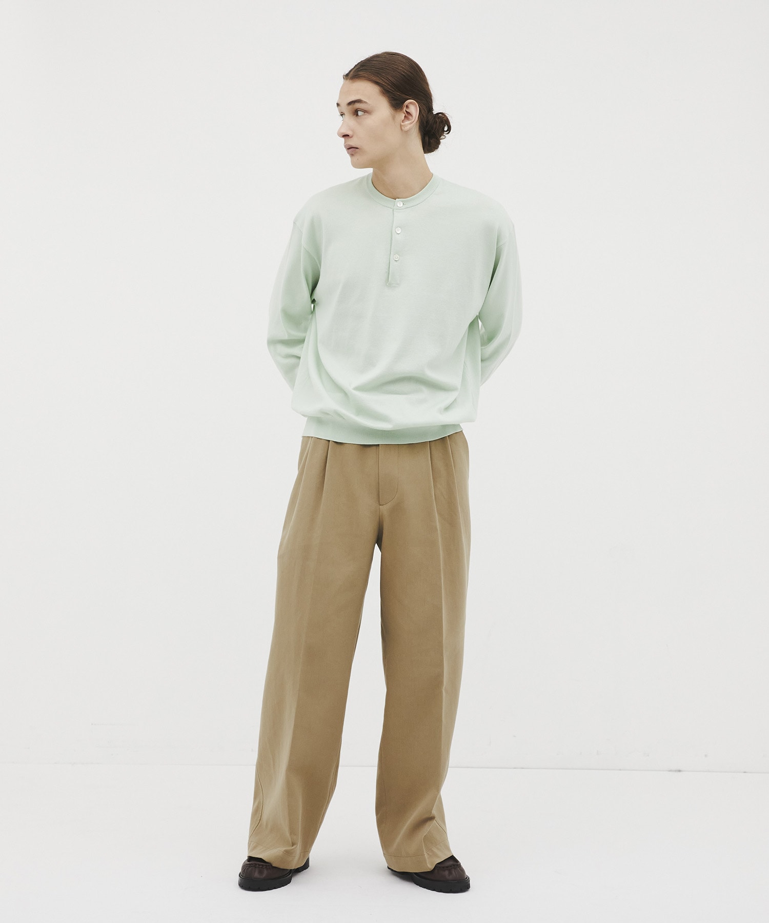 Sea island cotton ヘンリーネック