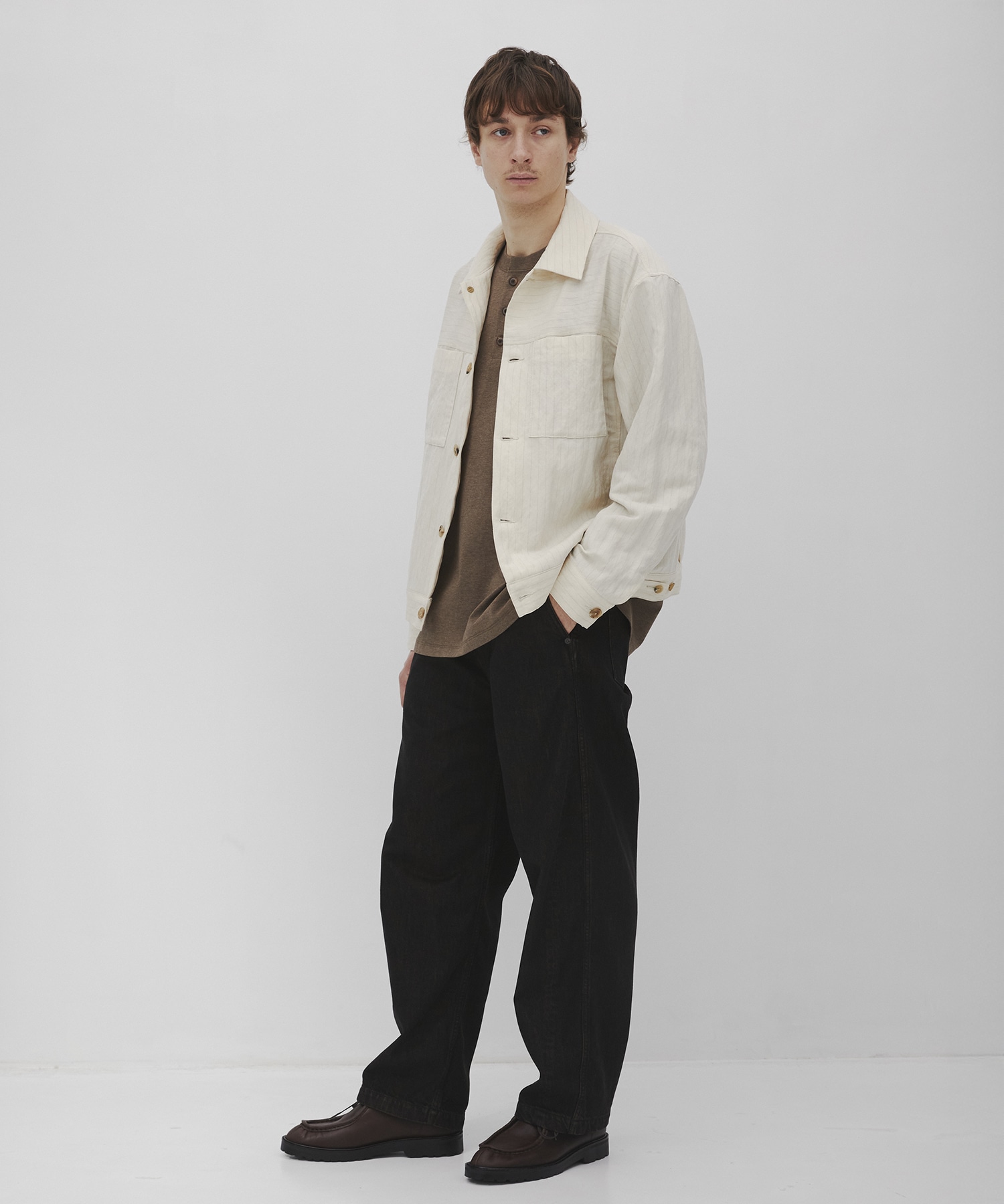 Vintage woolストライプ ブルゾン