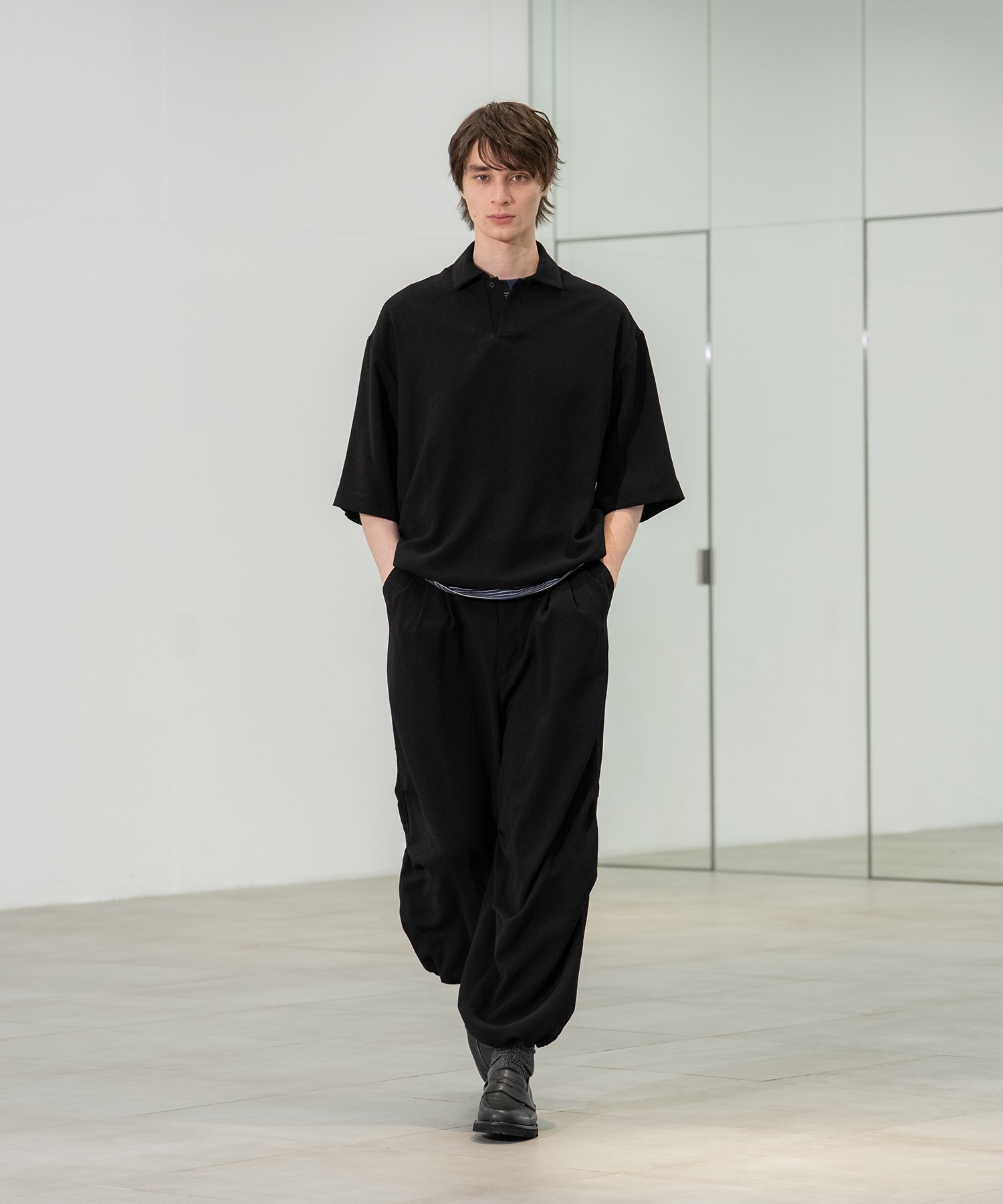 Multi-flex スキッパーポロシャツ