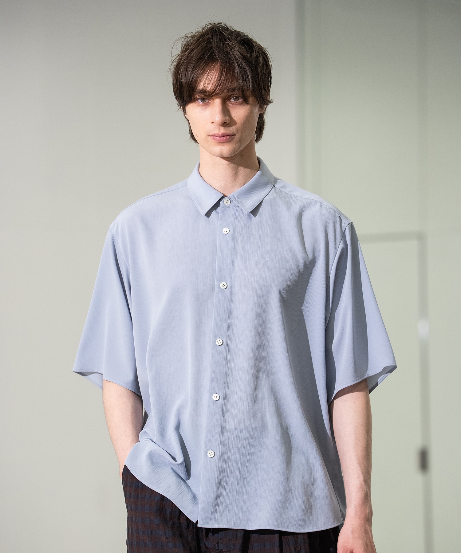 Air pleats リラックスS/Sシャツ