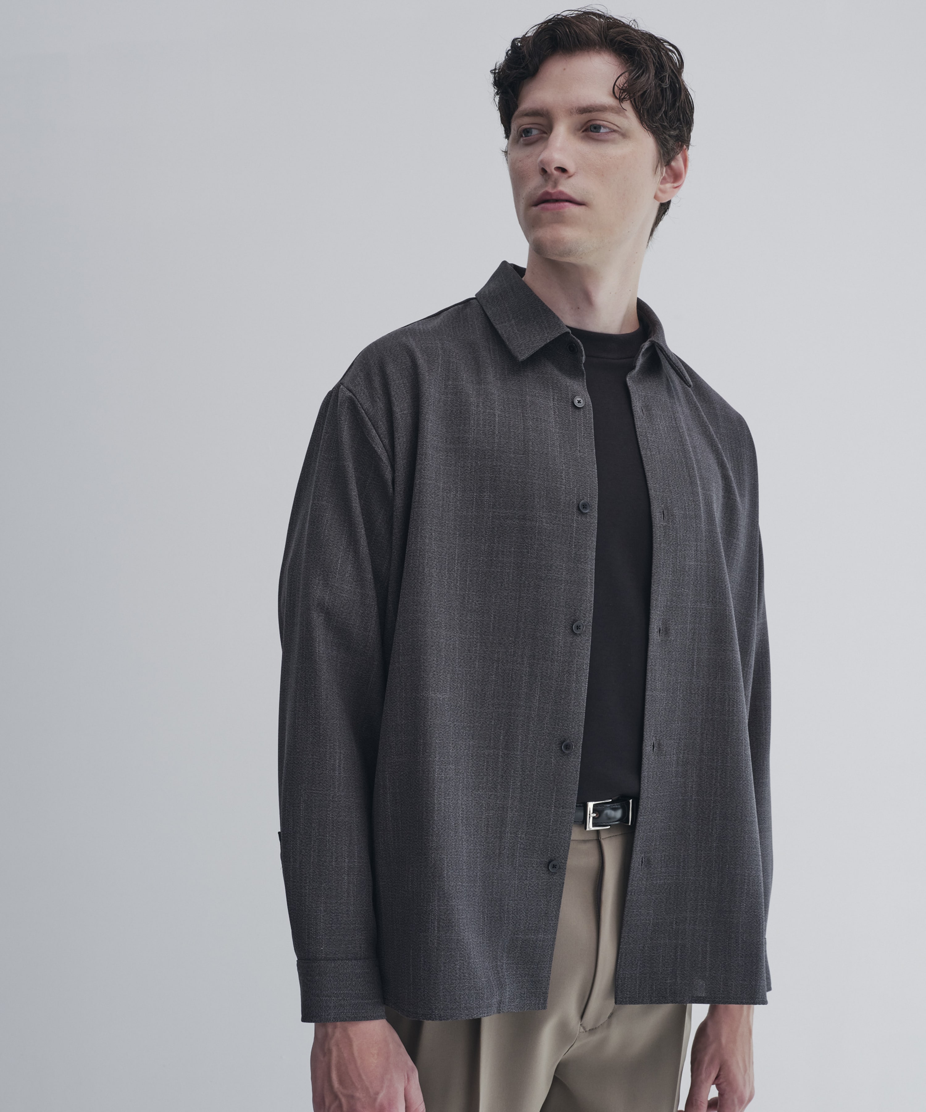 Easy tweed シャツ