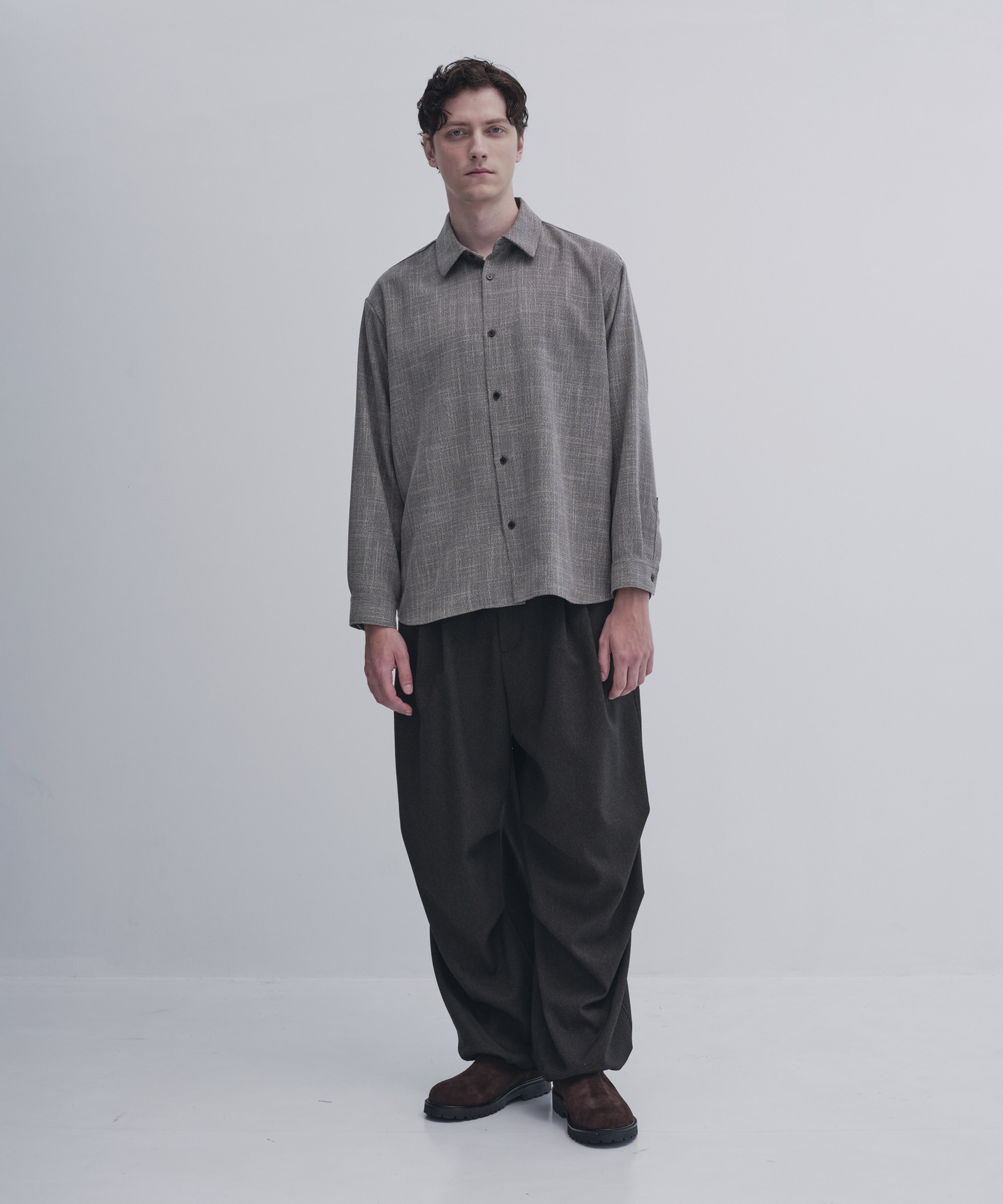 Easy tweed シャツ