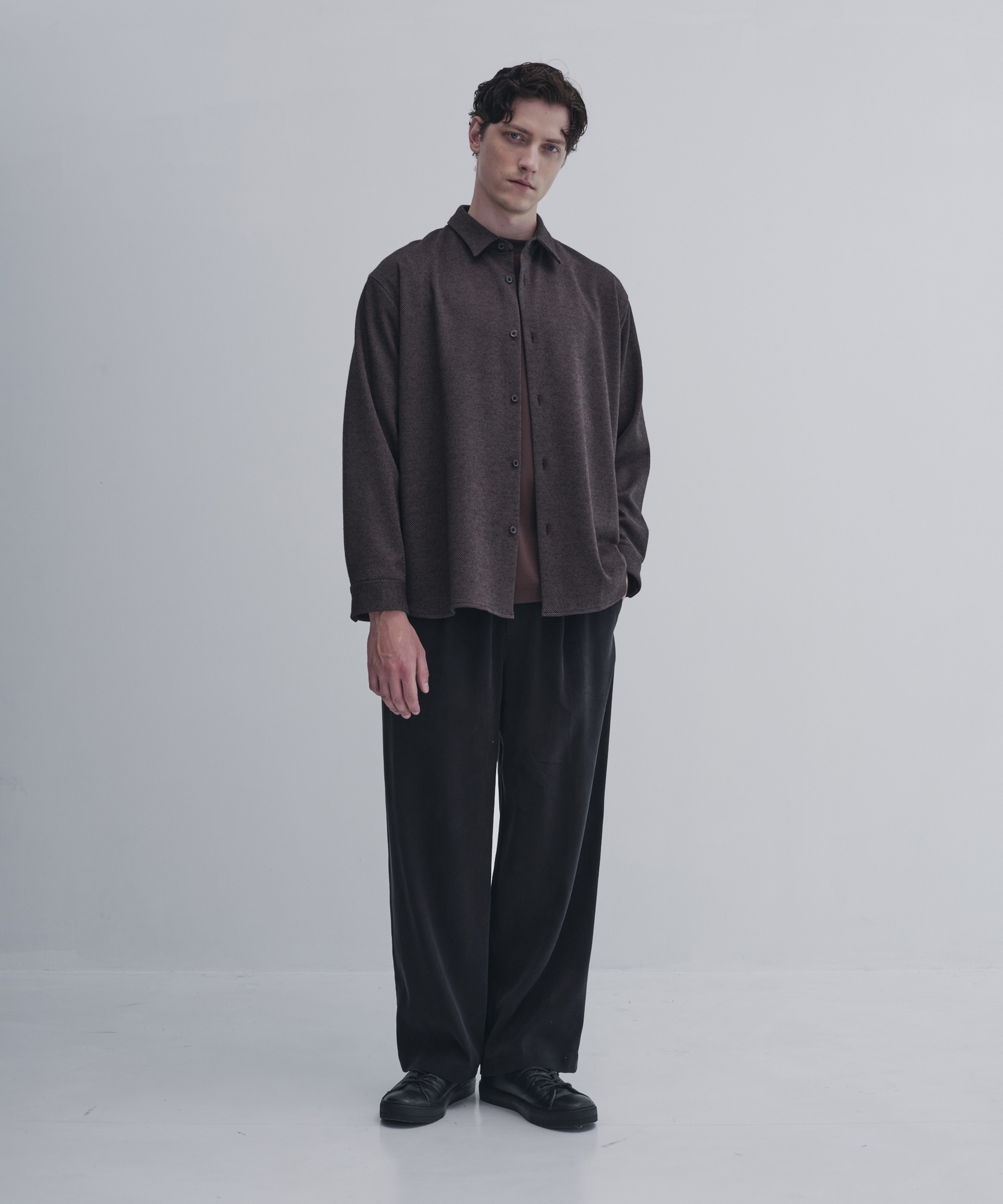KANEMASA KNITウールネルシャツ