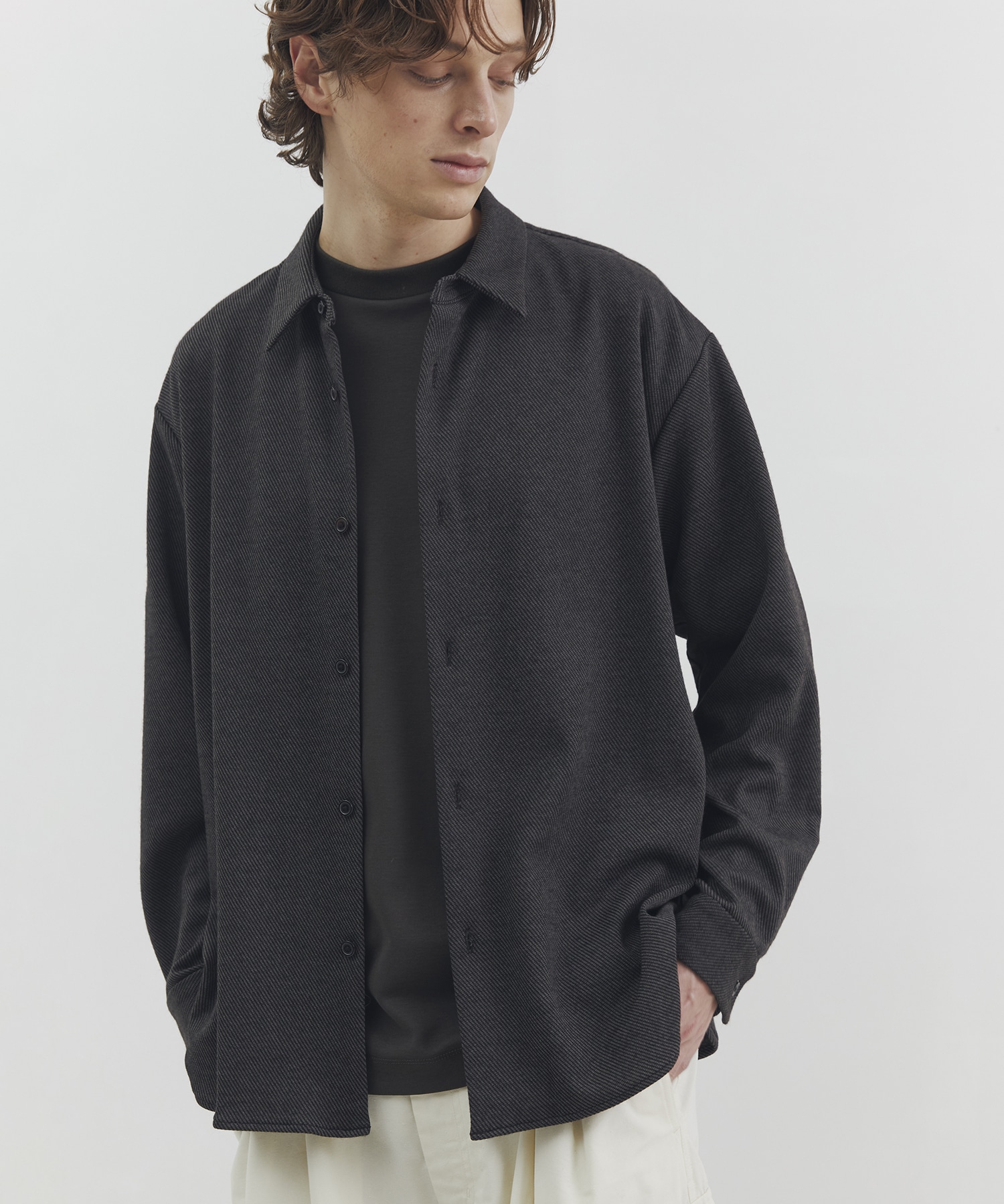 KANEMASA KNITウールネルシャツ