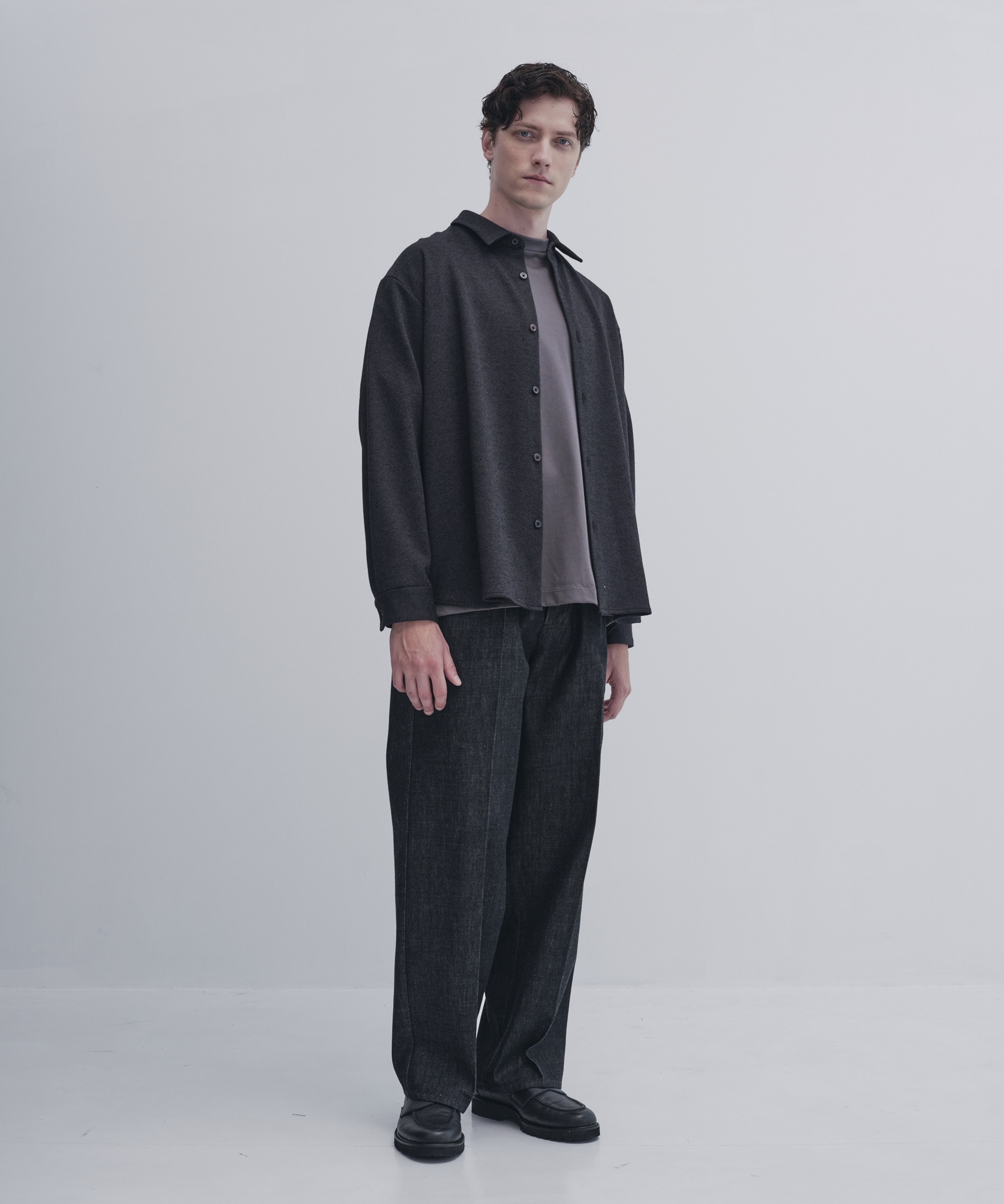 KANEMASA KNITウールネルシャツ
