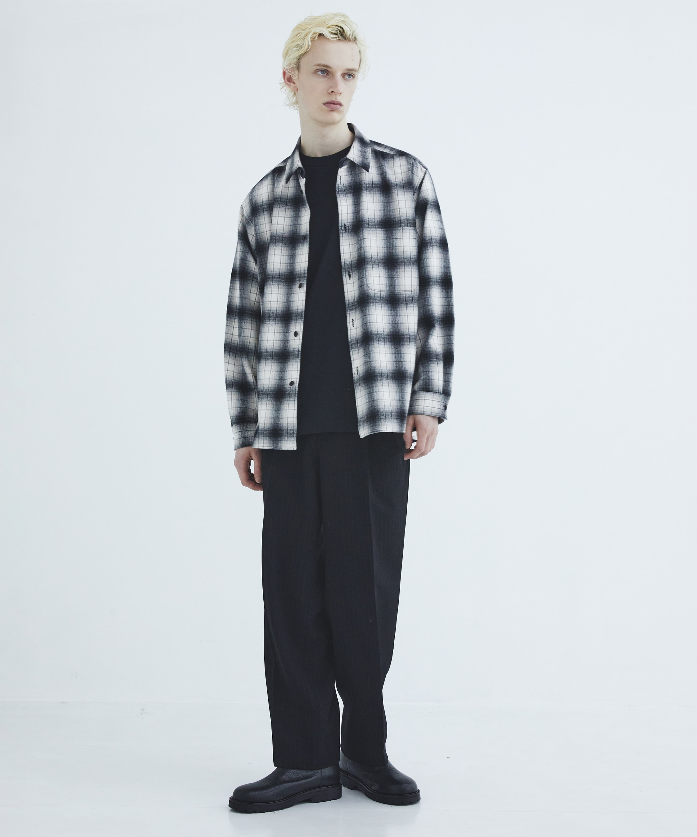 ソフトフランネルチェックシャツ