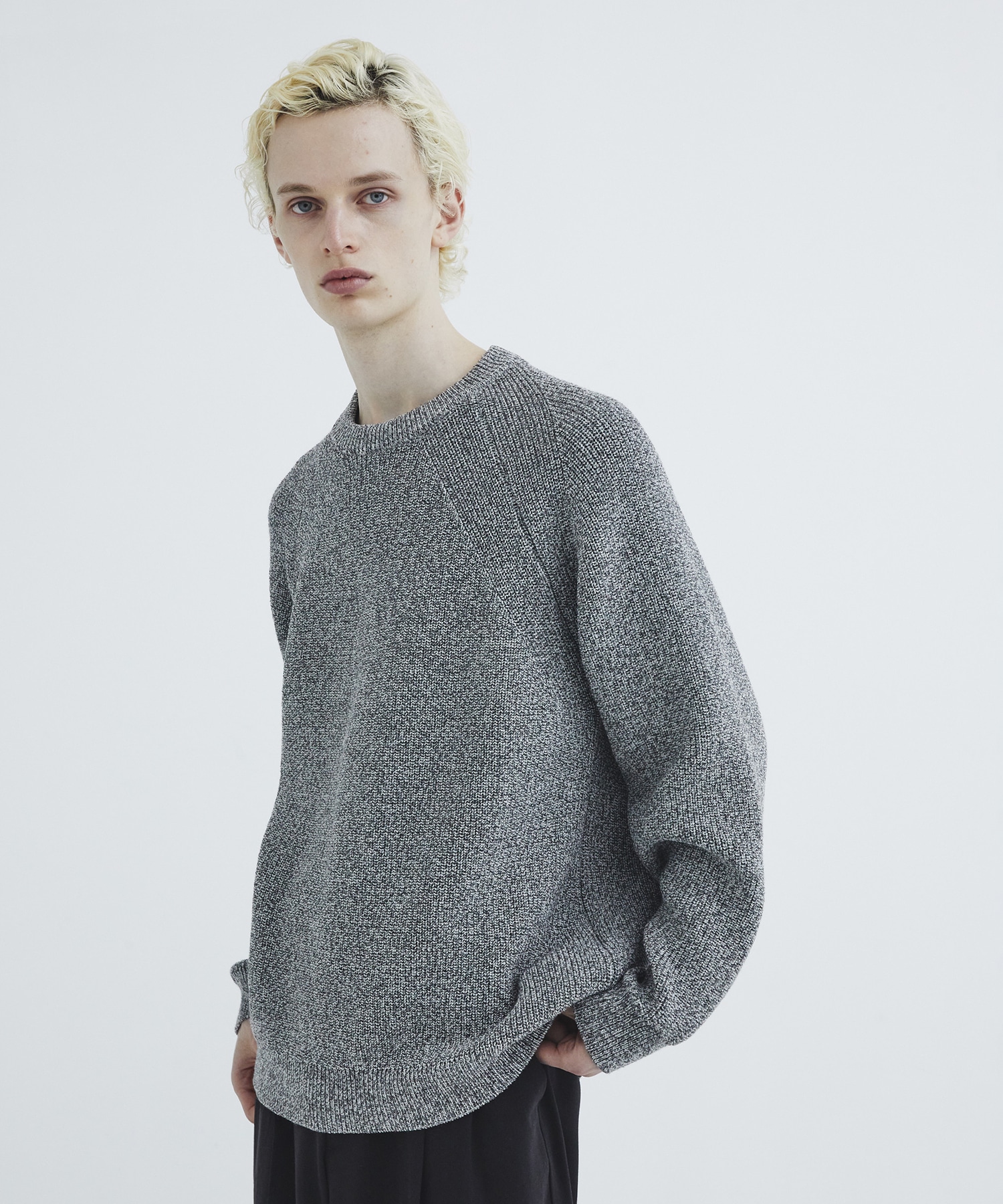 Mixing knit ロングスリーブ