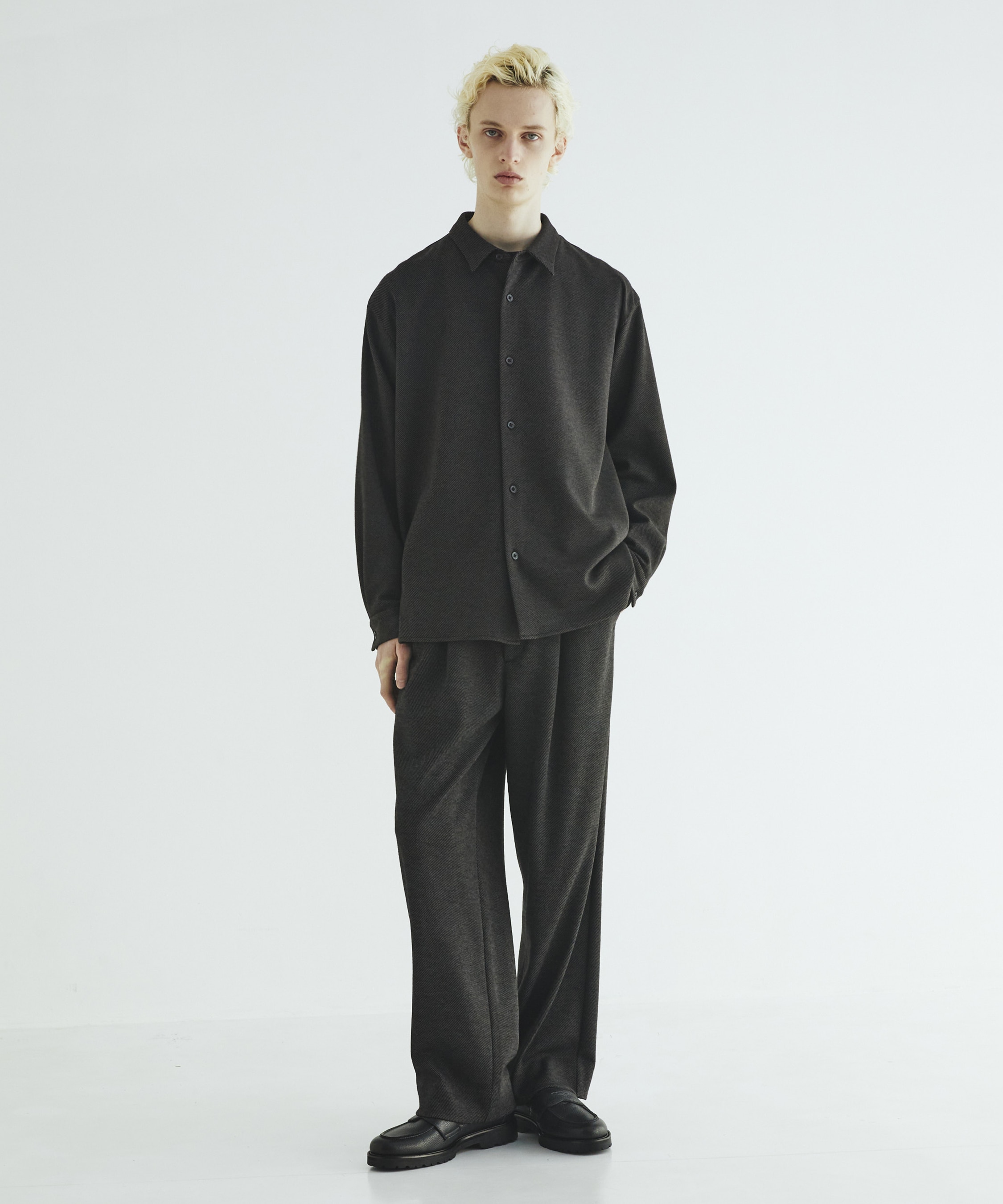 KANEMASA KNITウールネルスラックス