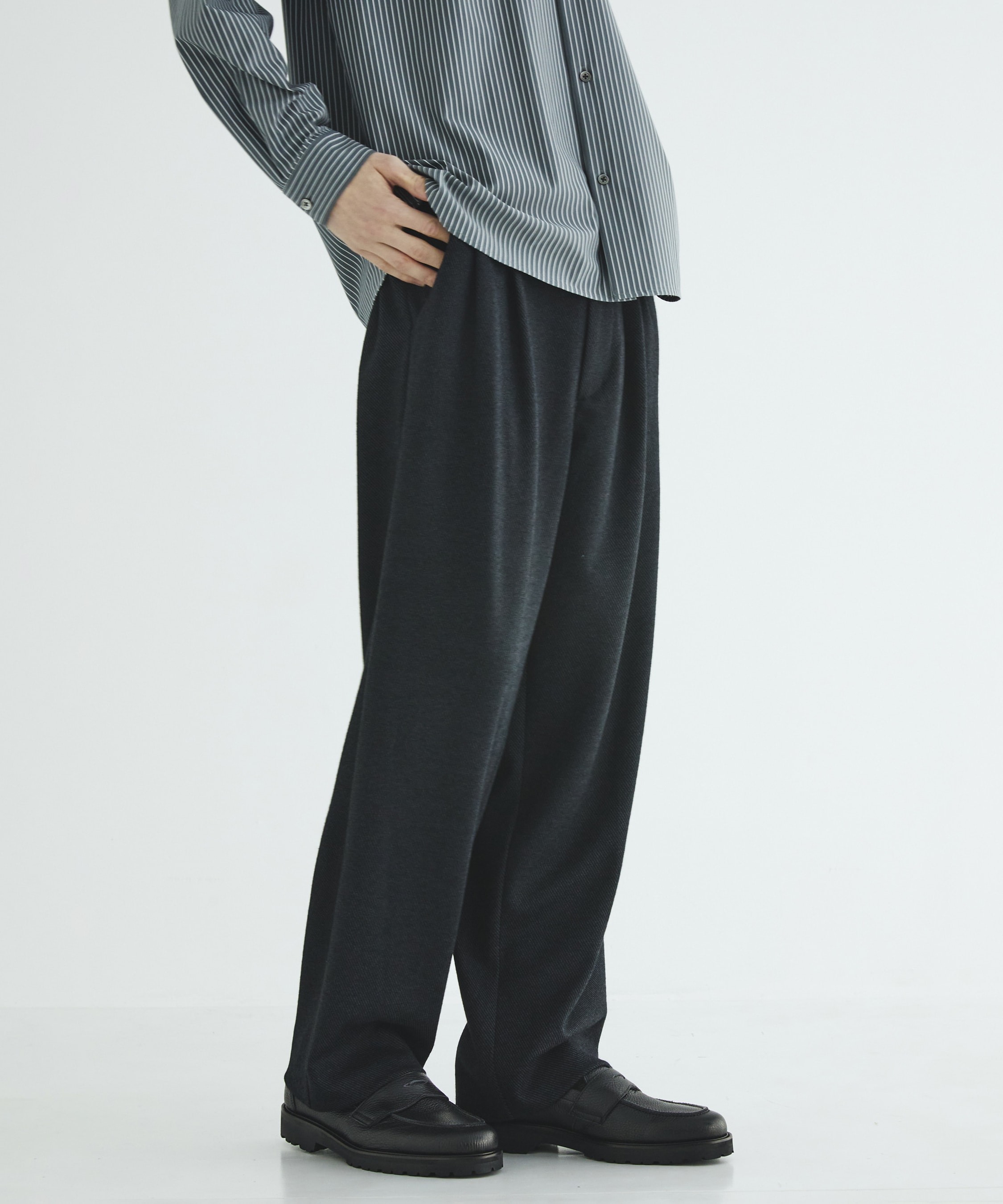 KANEMASA KNITウールネルスラックス