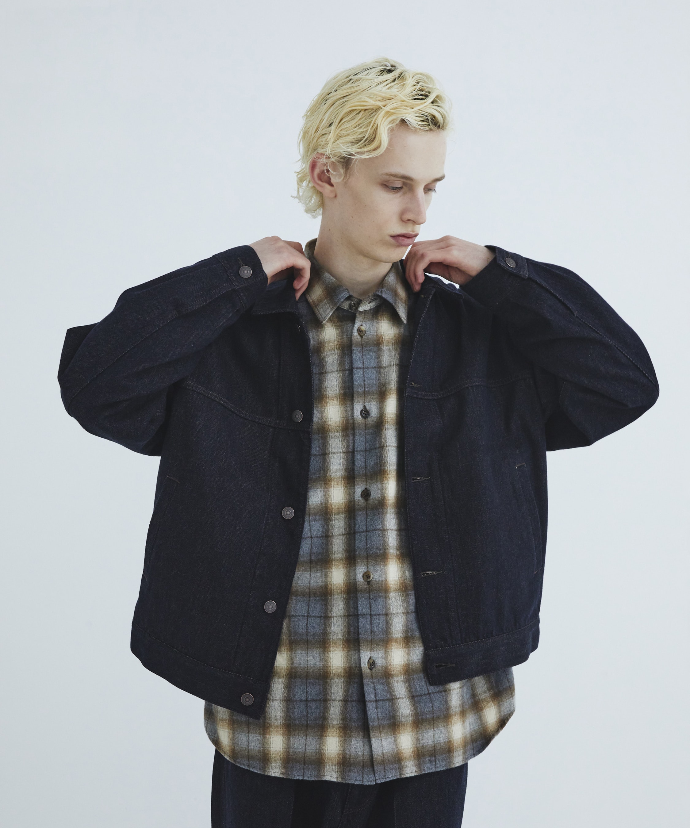 Cashmere denim ジャケット