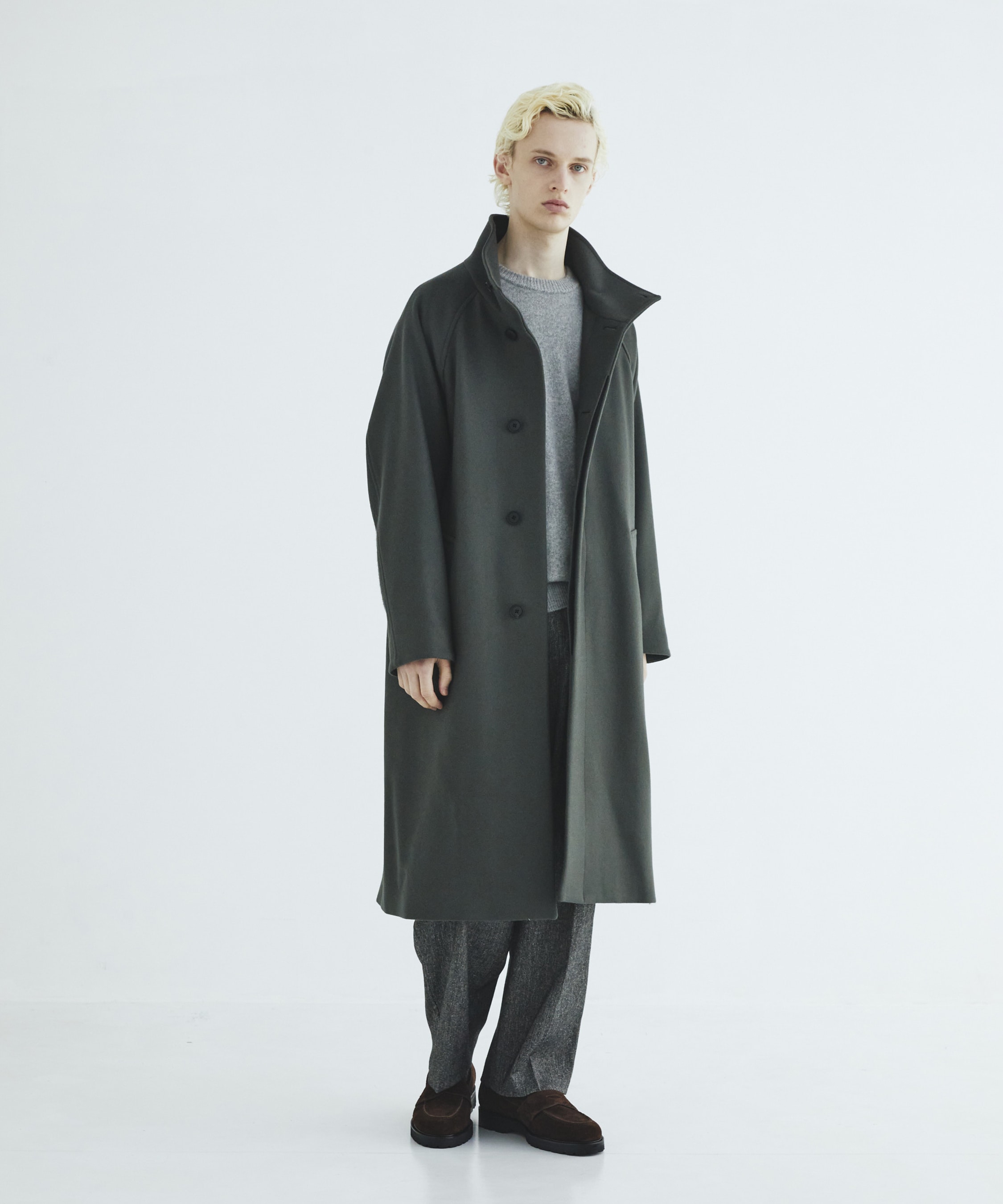 Premium meltonスタンドコート