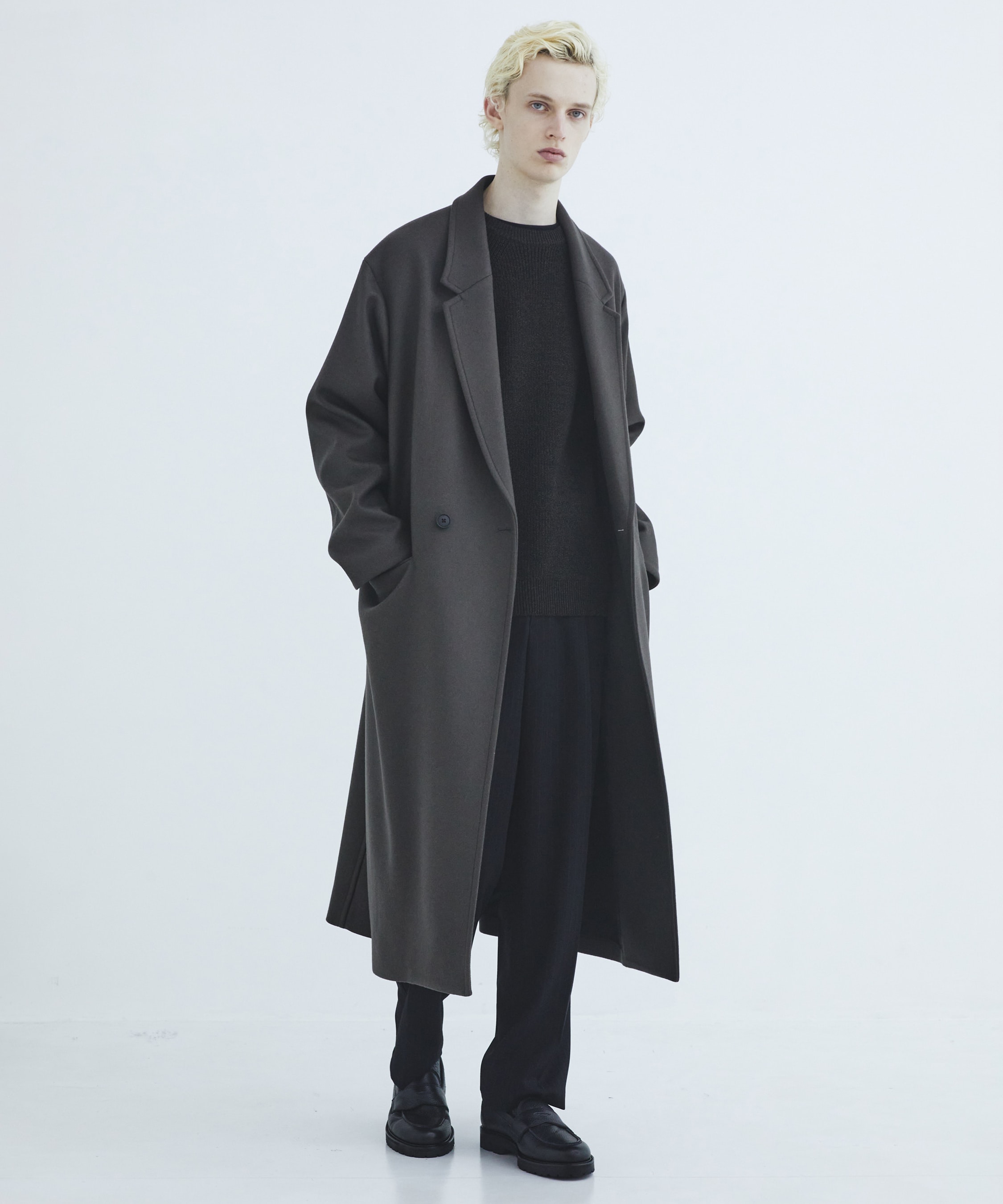 Premium meltonオーバーチェスターコート