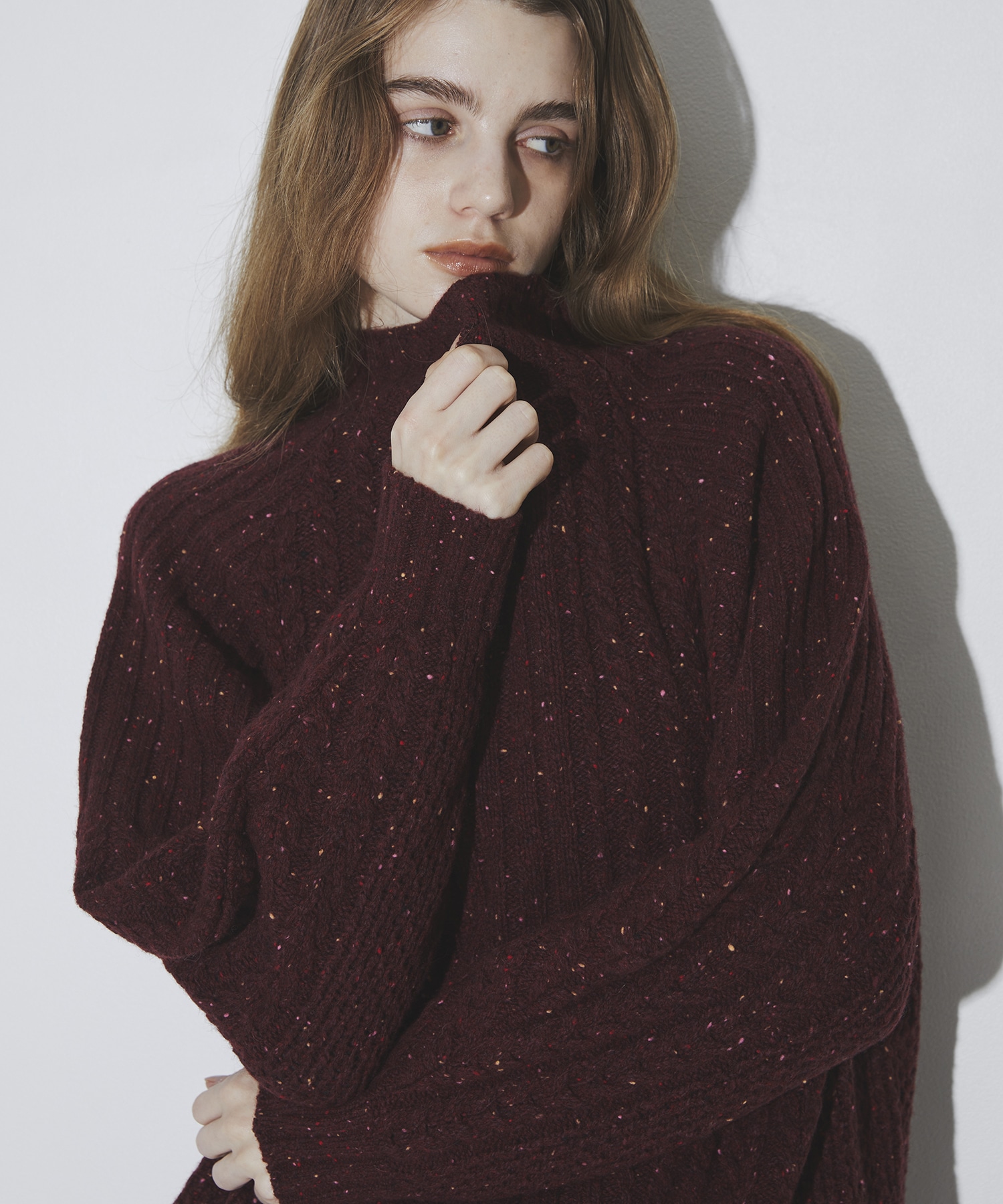 ランダムケーブルニット