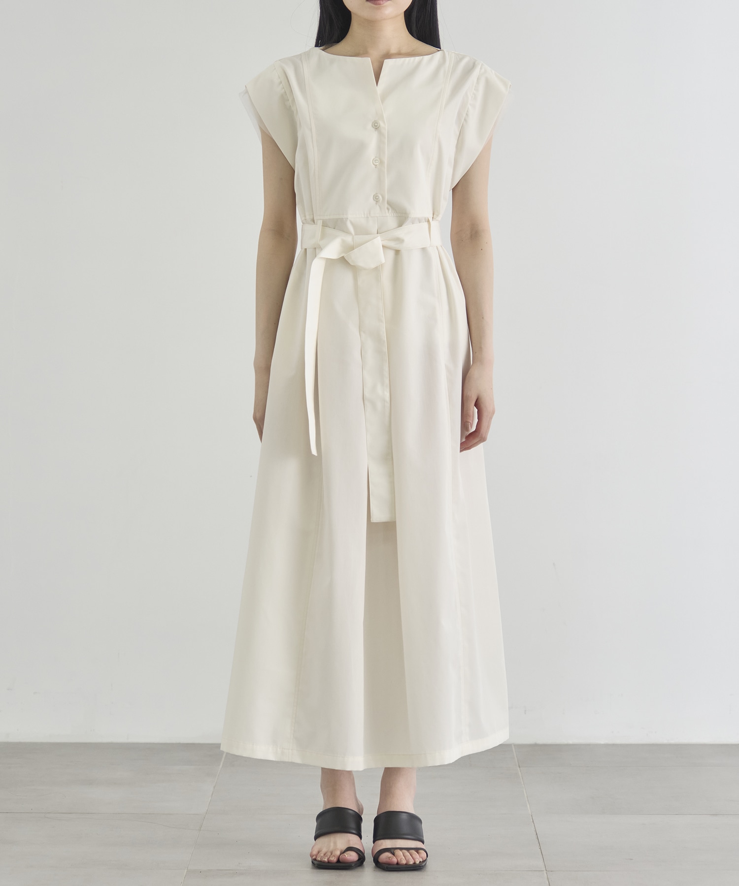 Chambray Belted Dress