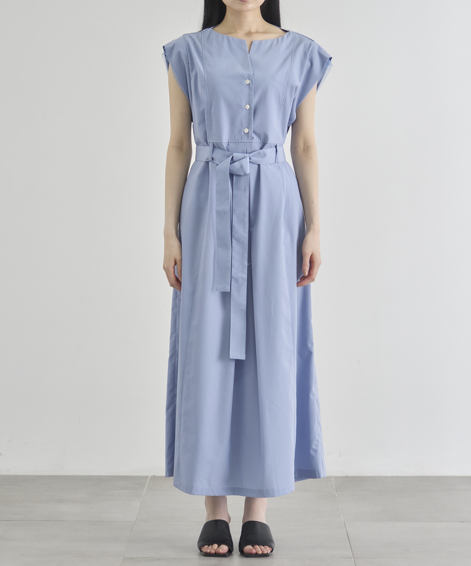 Chambray Belted Dress