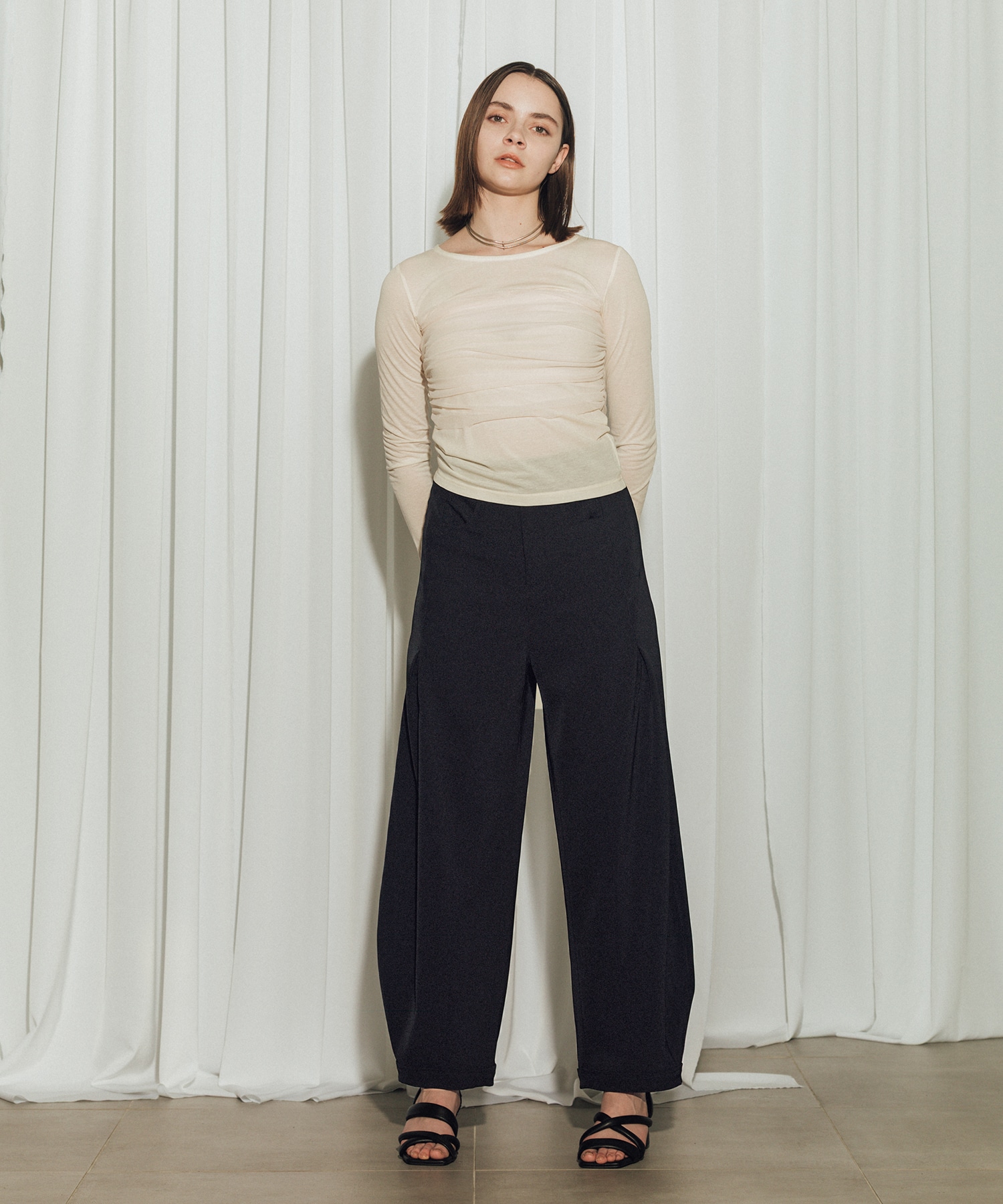 Sheer Tulle Combination Tops
