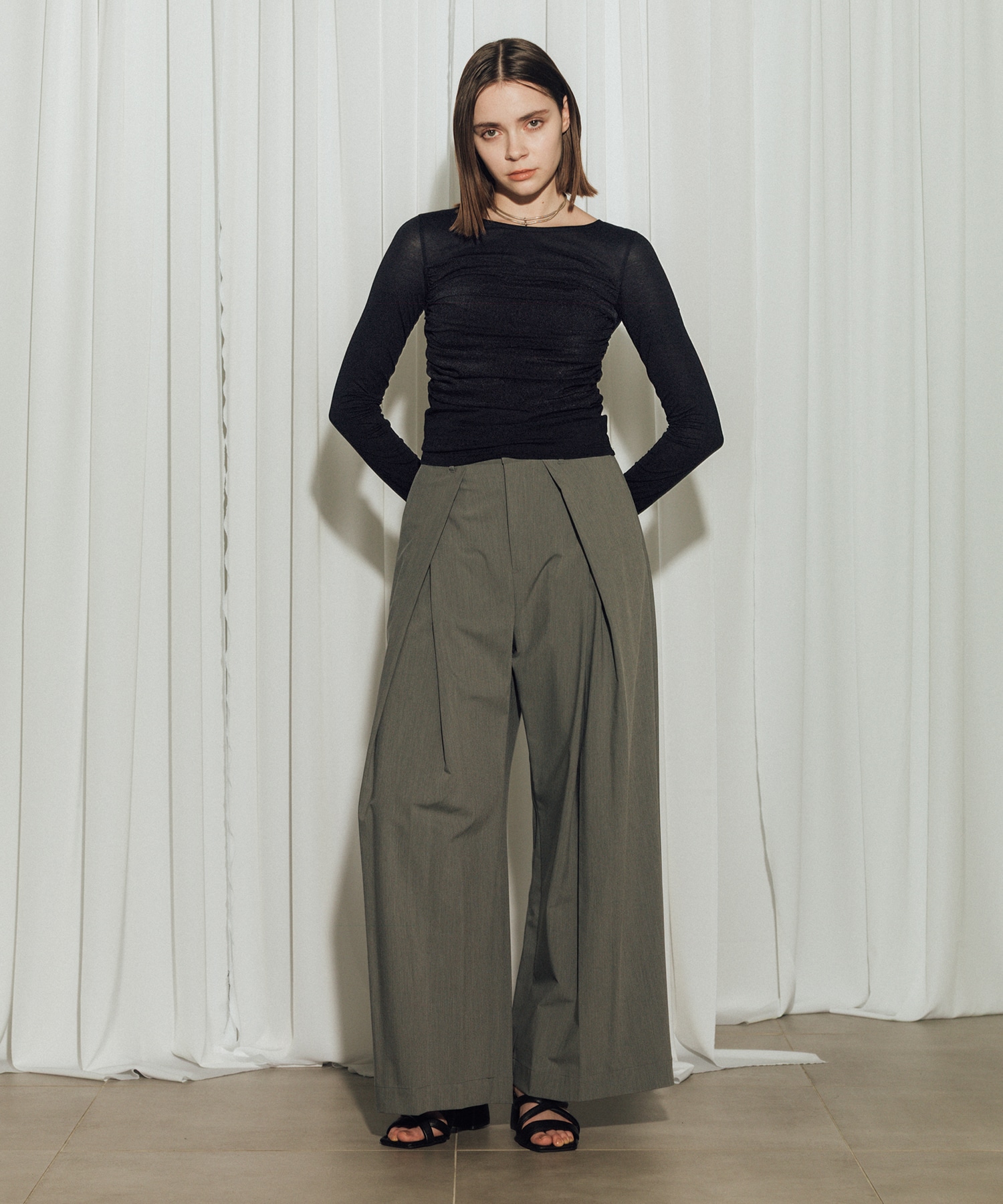 Sheer Tulle Combination Tops