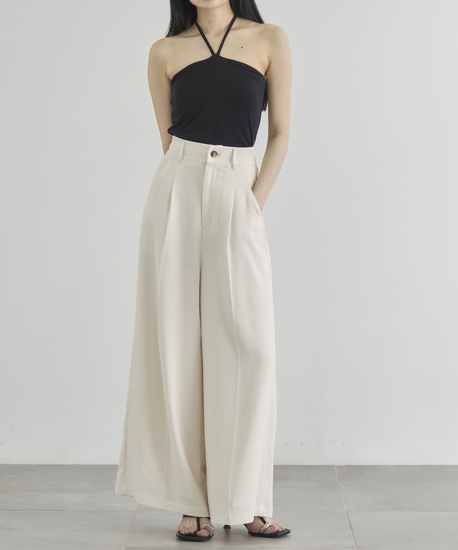 Back Satin Georgette Pants