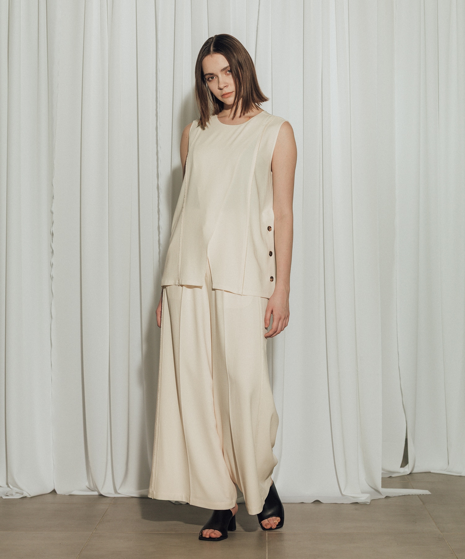 Back Satin Georgette Pants