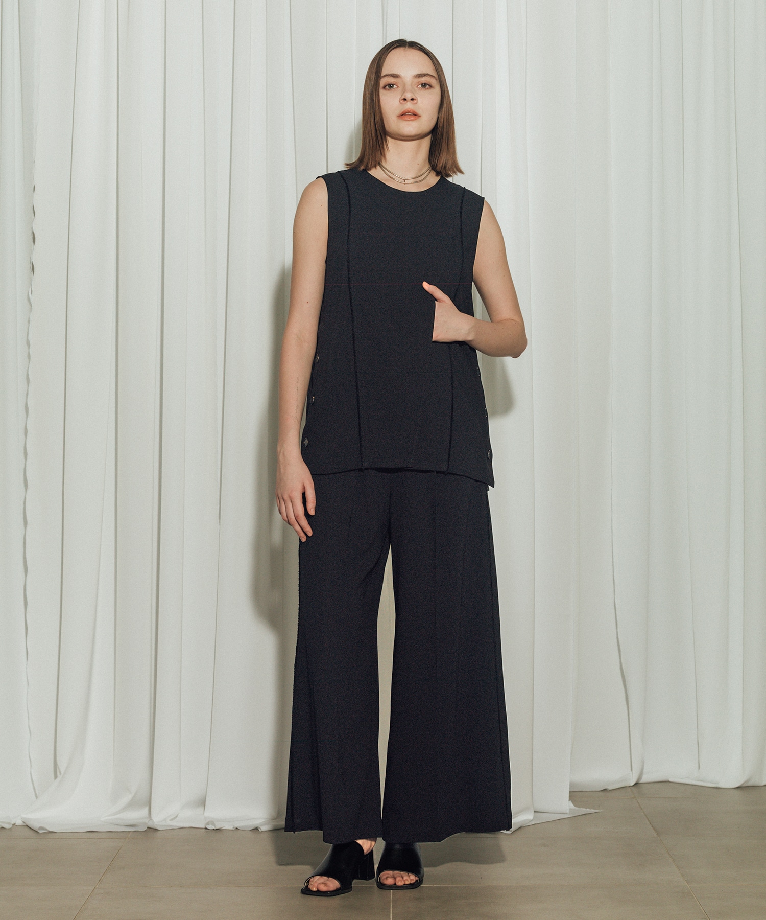 Back Satin Georgette Pants