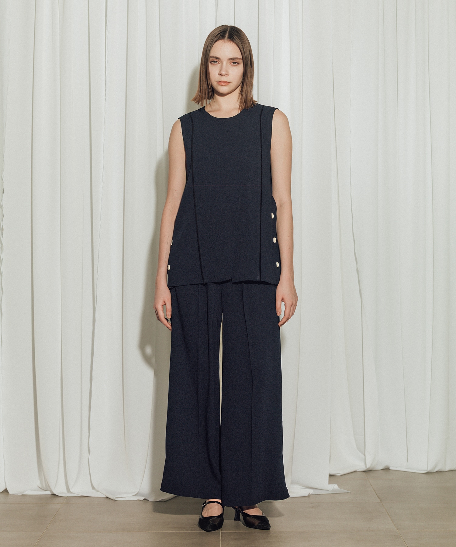 Back Satin Georgette Pants