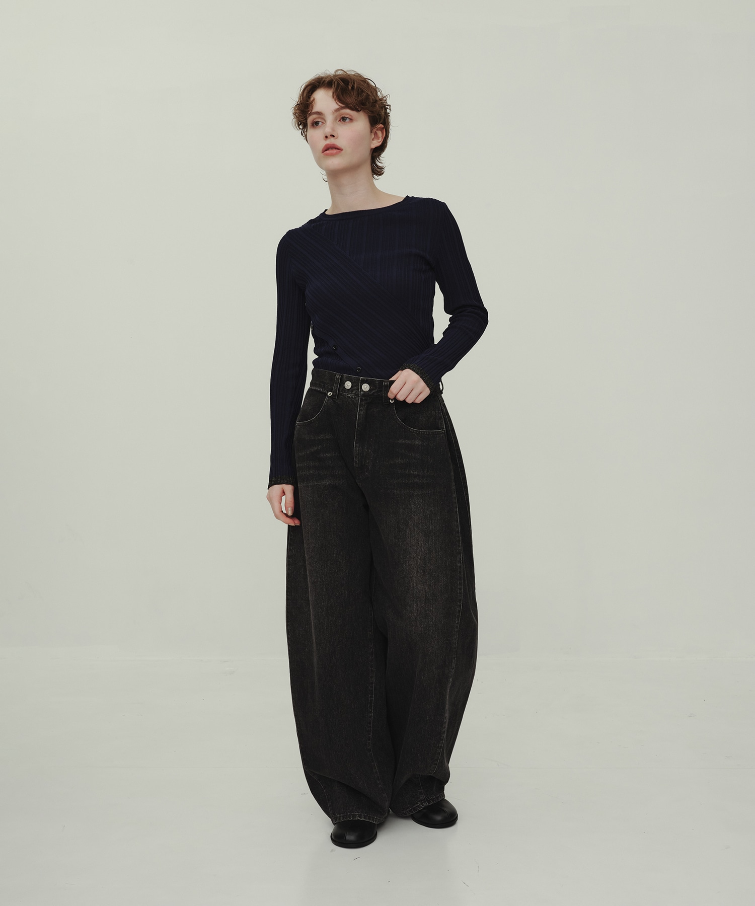 Barrel Denim Pants