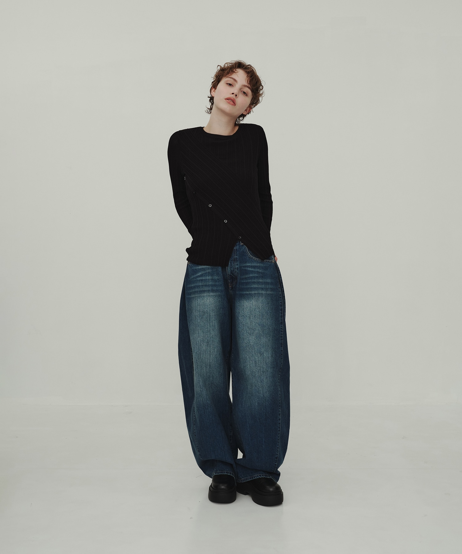 Barrel Denim Pants