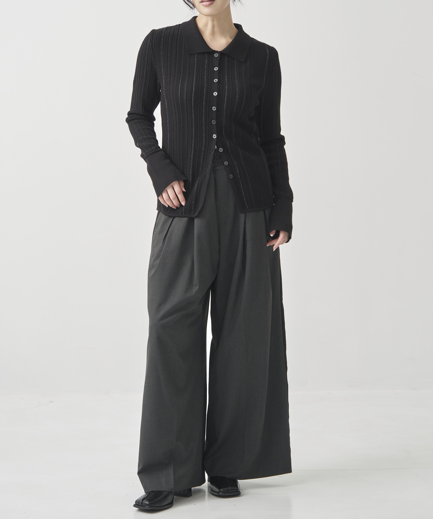 LeatherWaist  Relax Pants