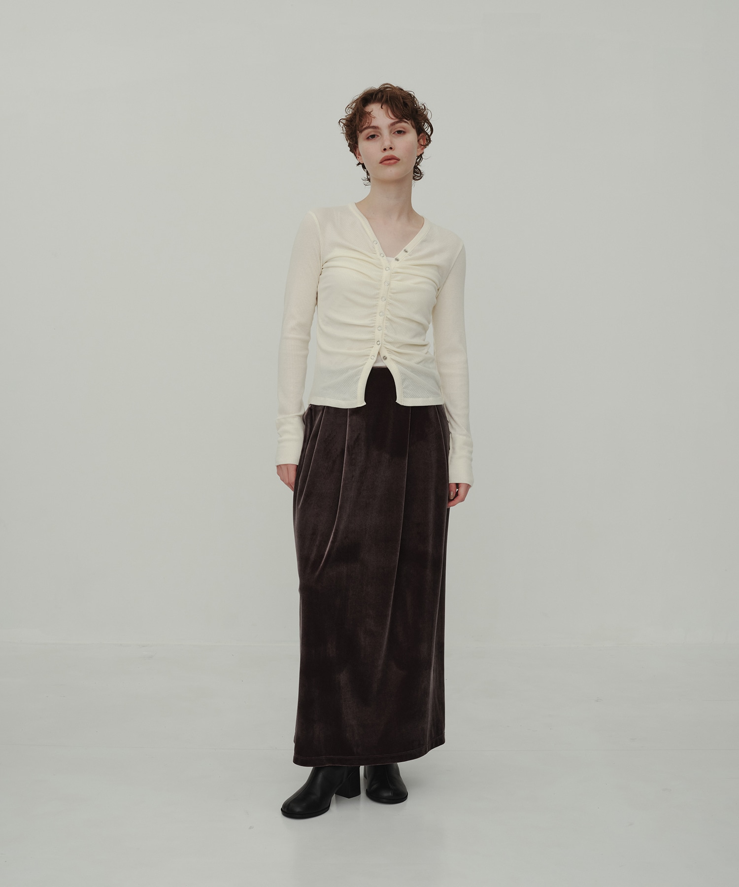 Velor Tuck Skirt