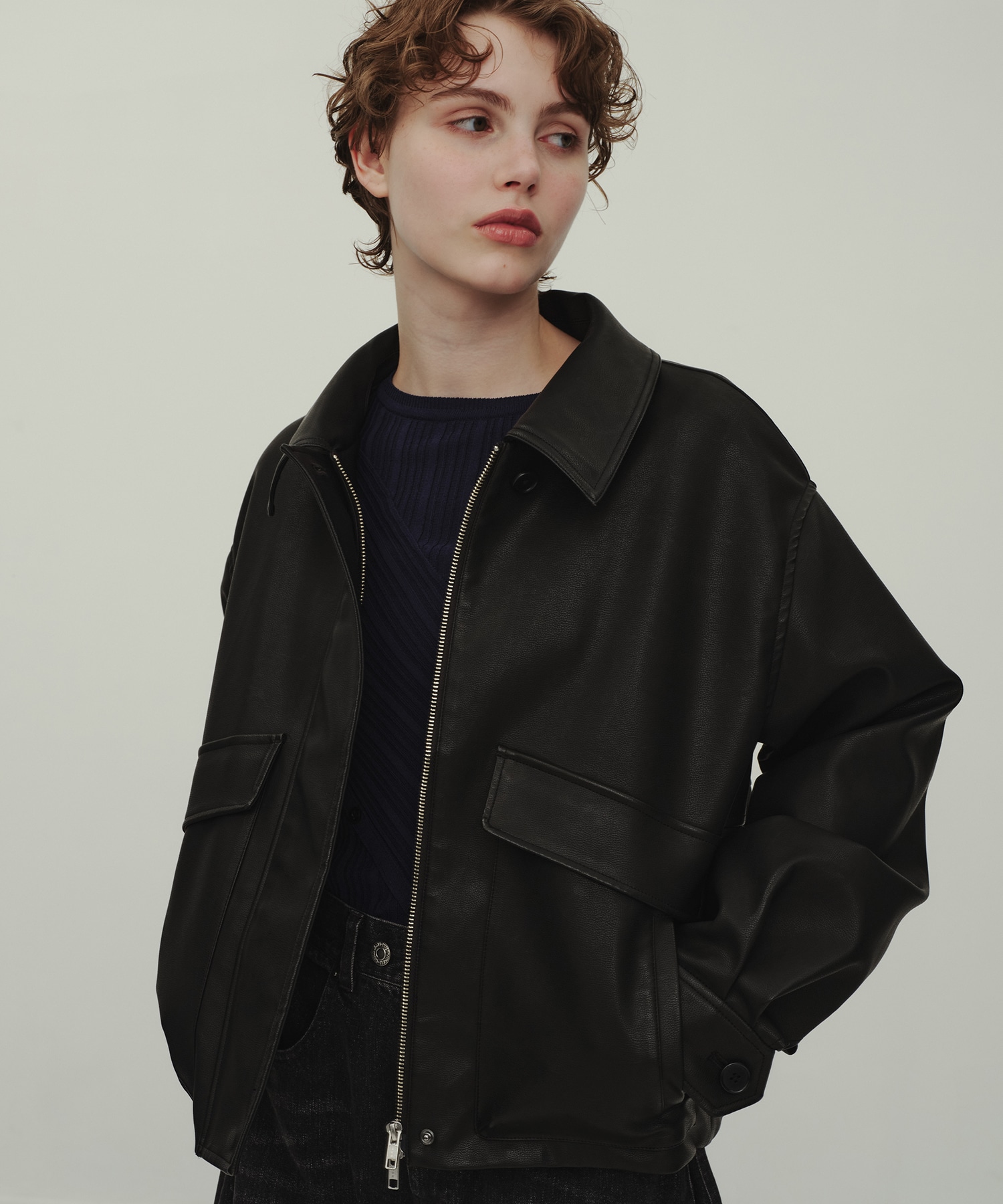 Leather Blouson
