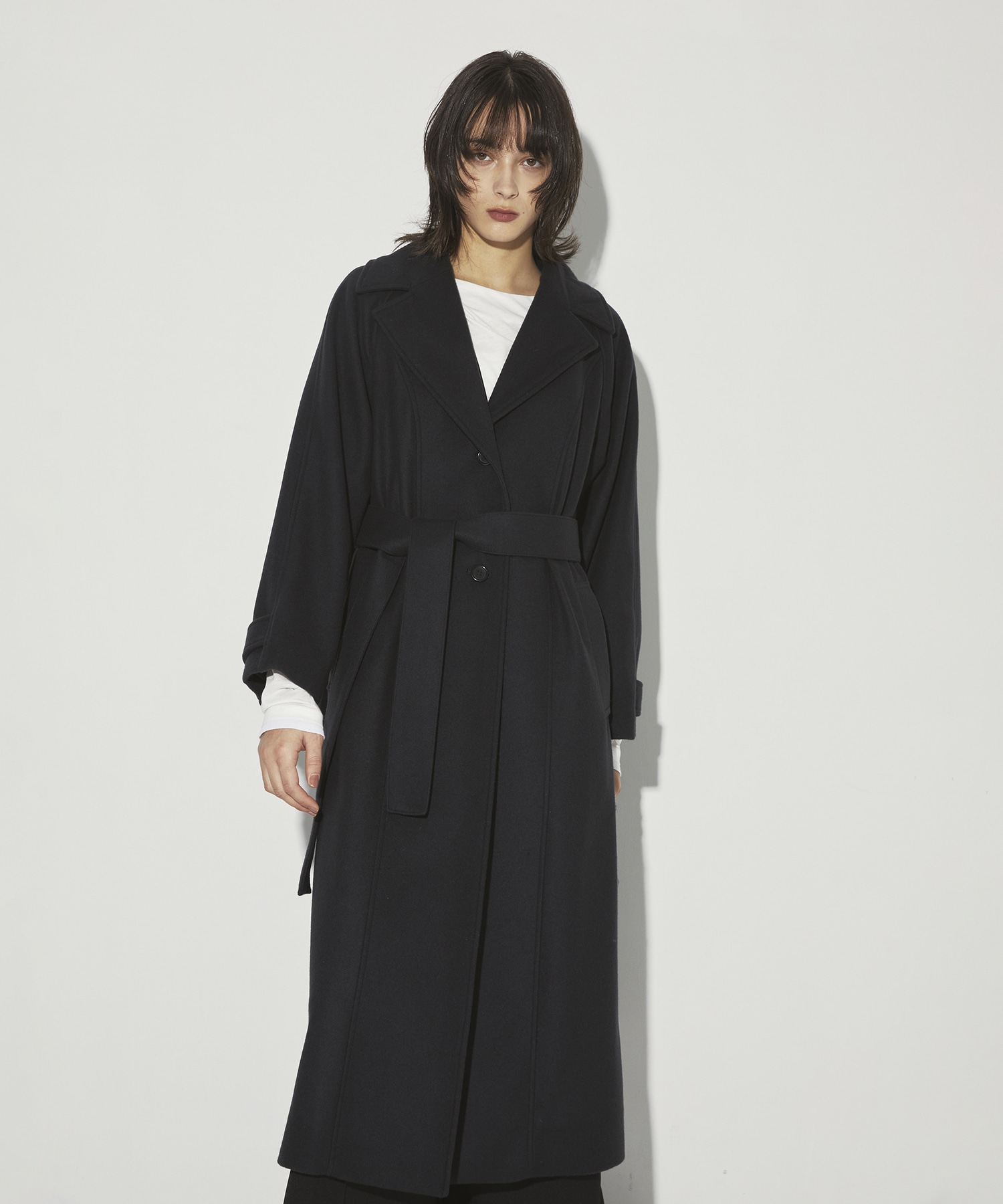 DoubleCollar Raglan Coat