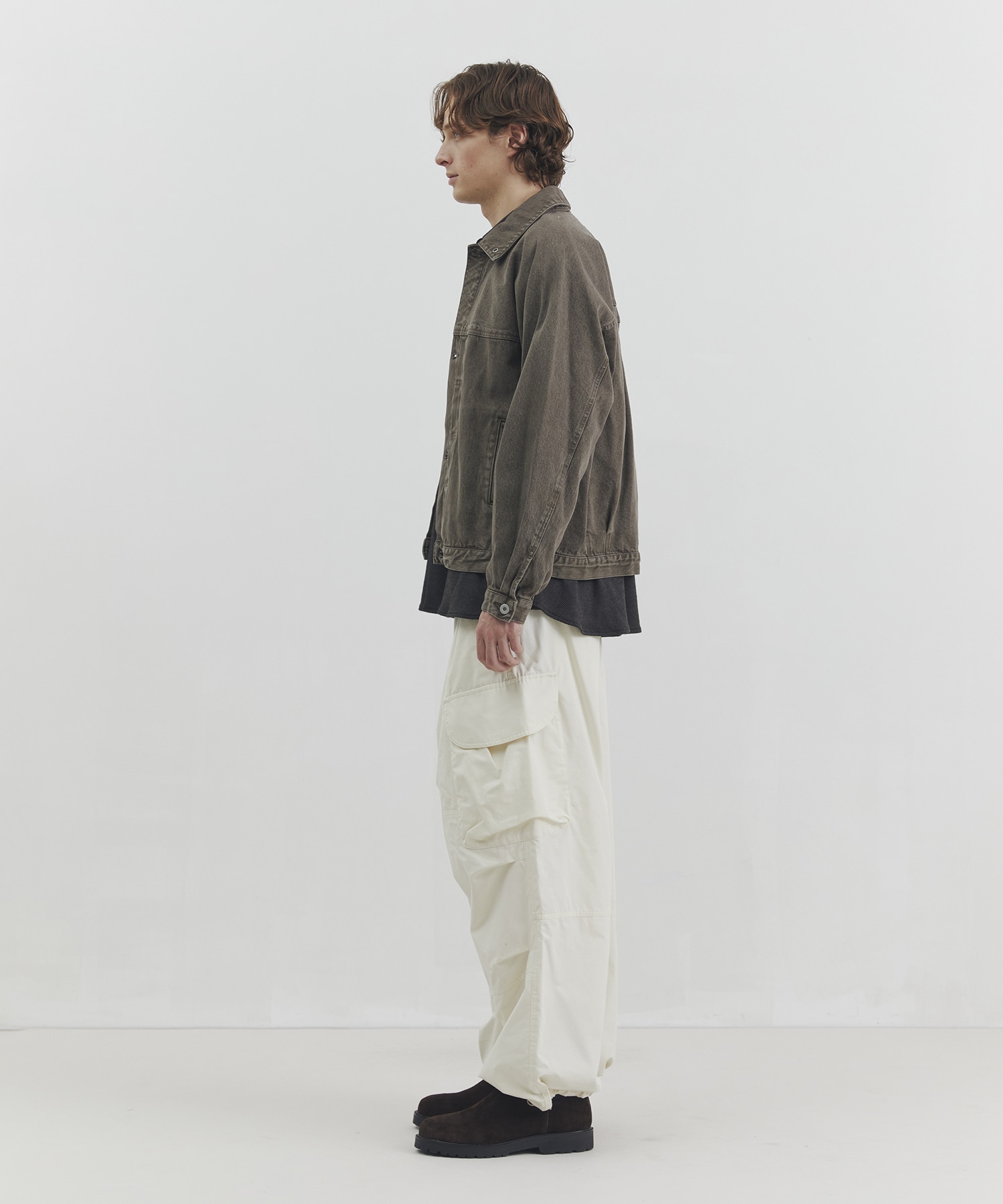 フェードデニムブルゾン