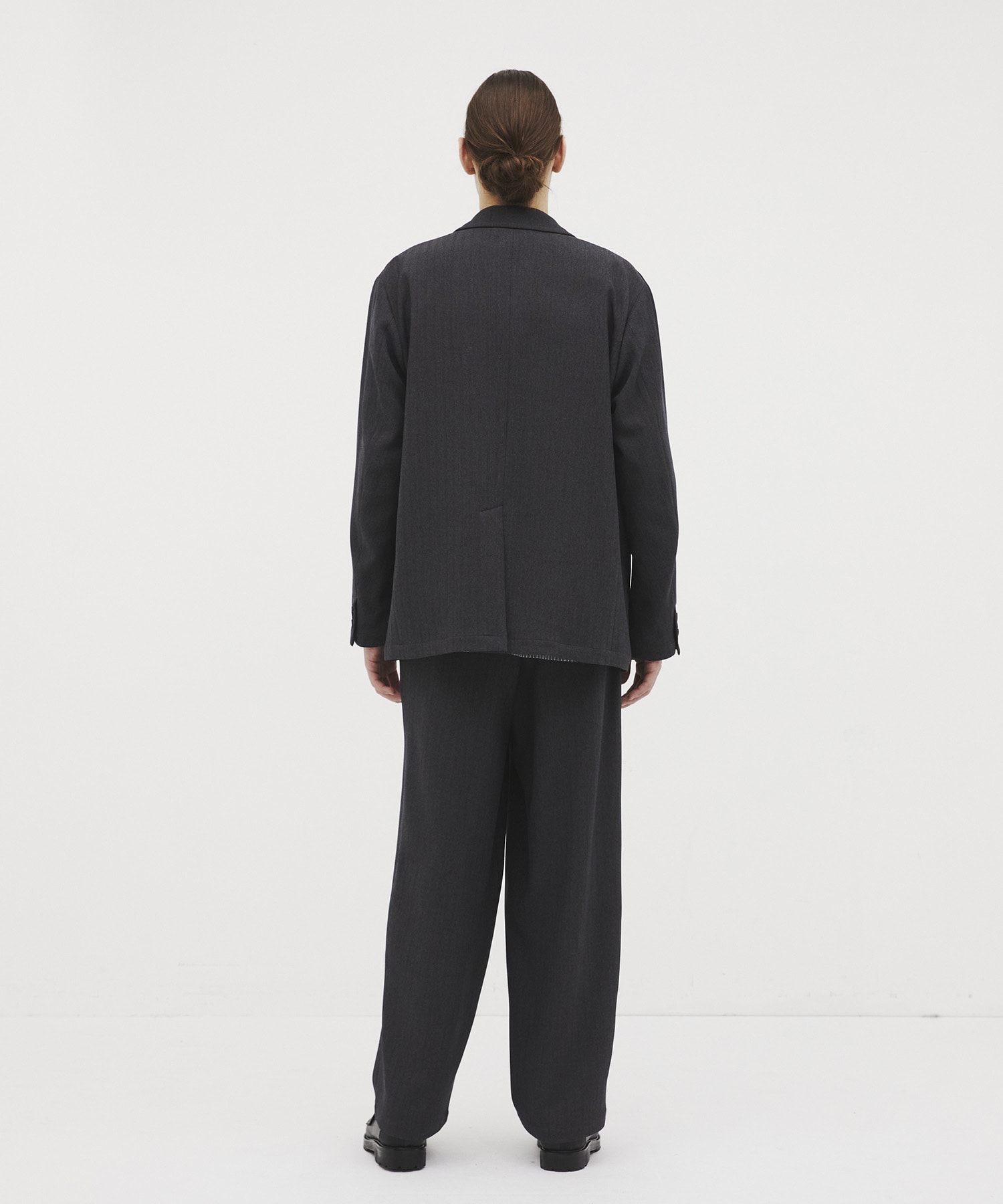 Mix herringbone ワイドパンツ