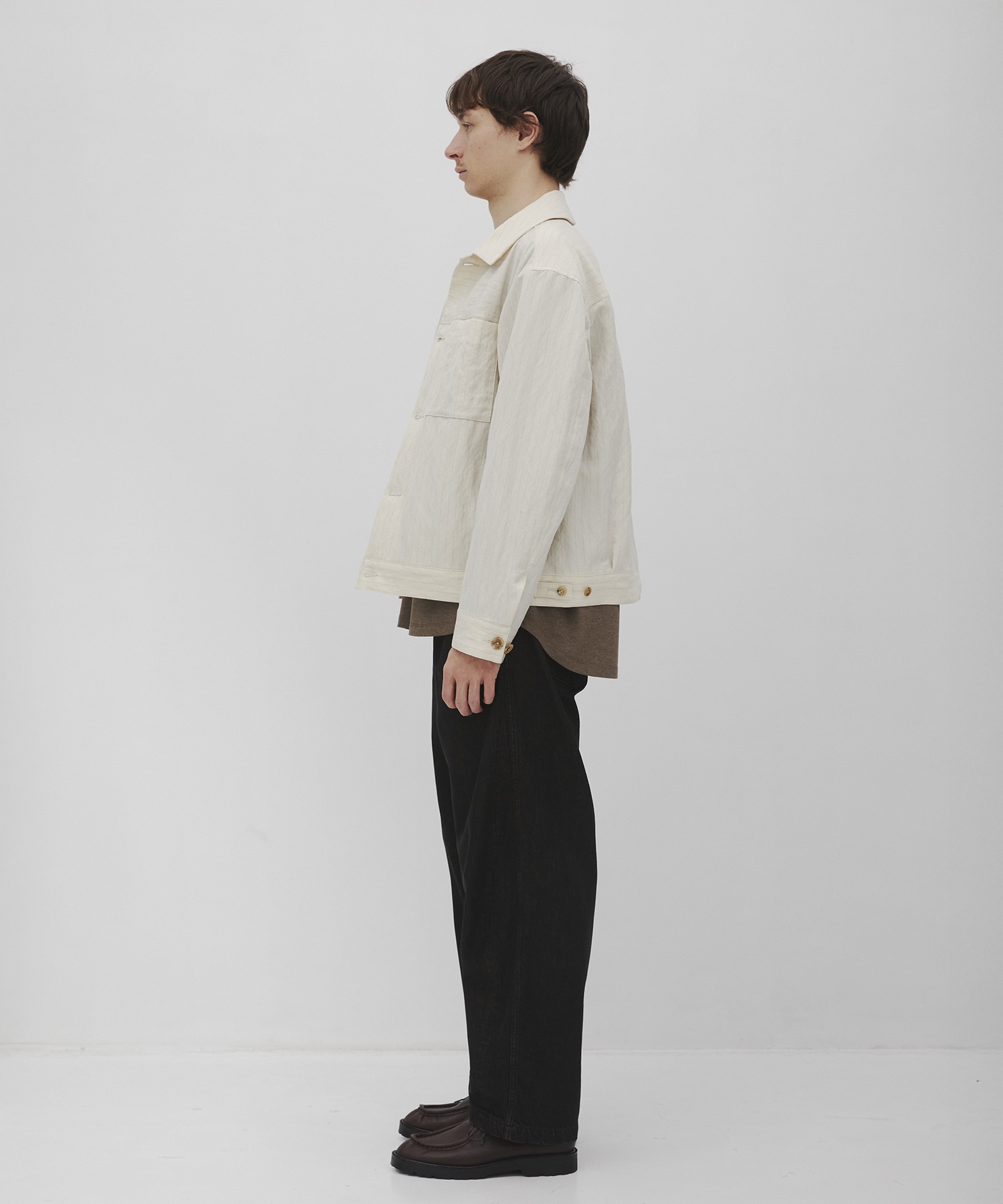 Vintage woolストライプ ブルゾン