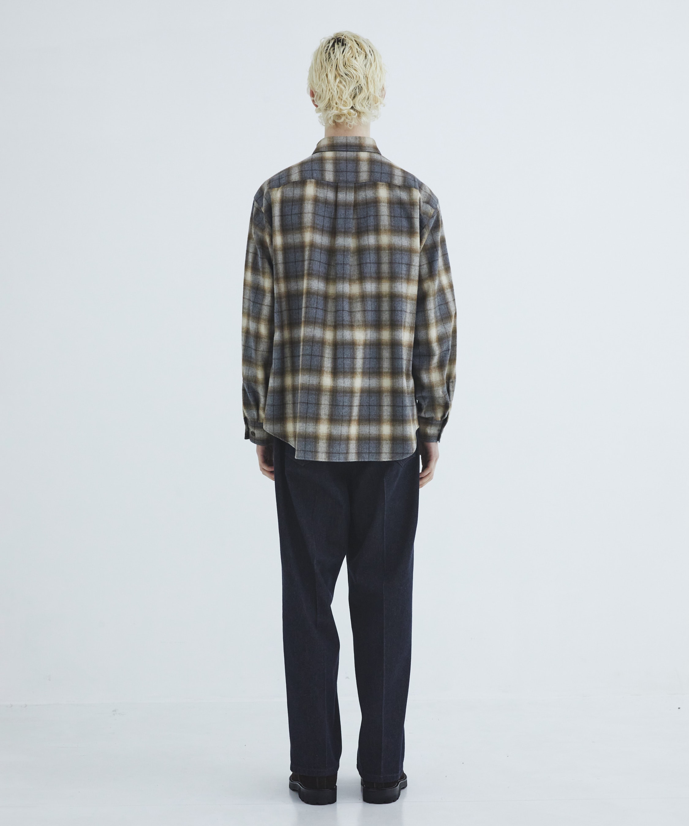 ソフトフランネルチェックシャツ