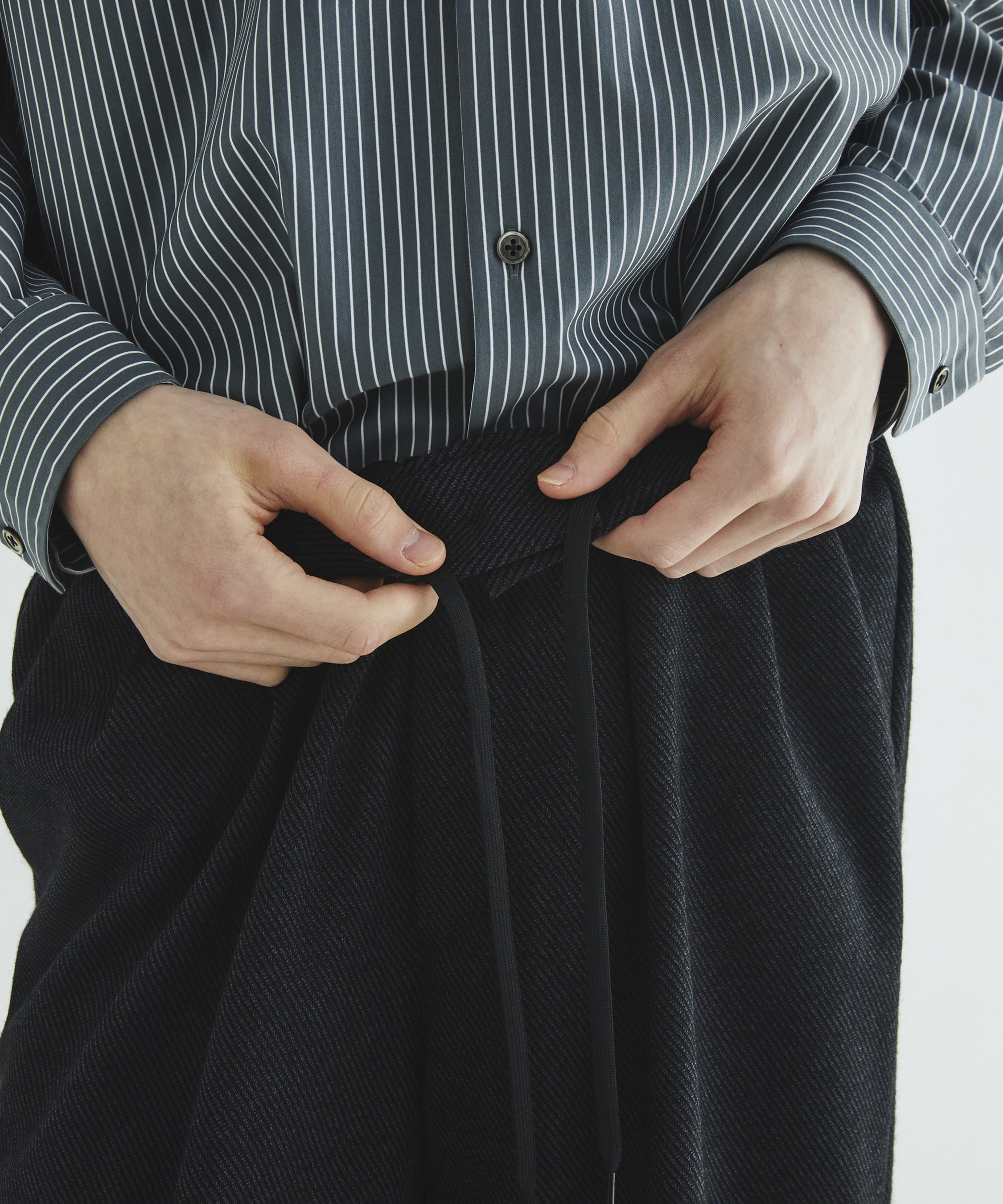 KANEMASA KNITウールネルスラックス