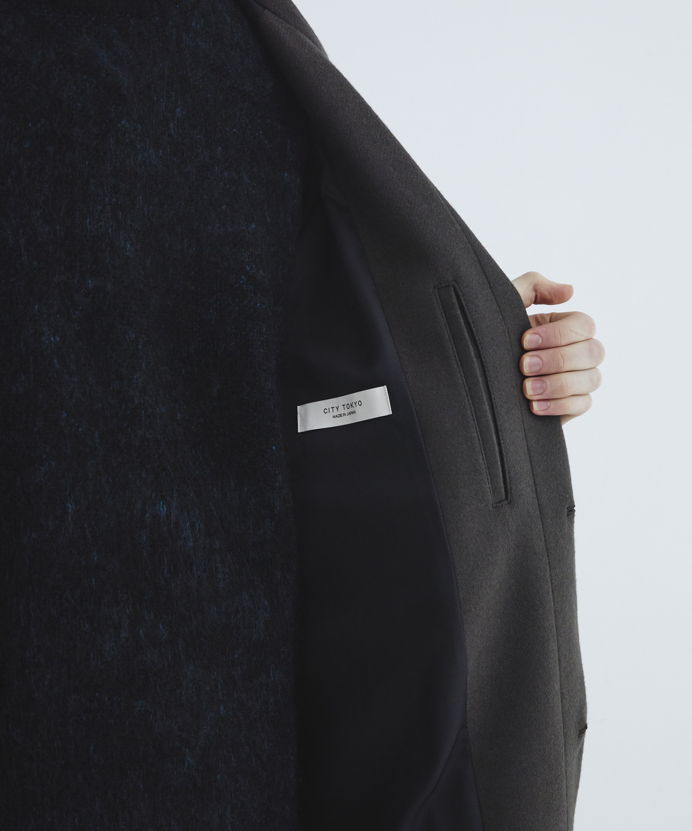 Premium meltonスタンドコート