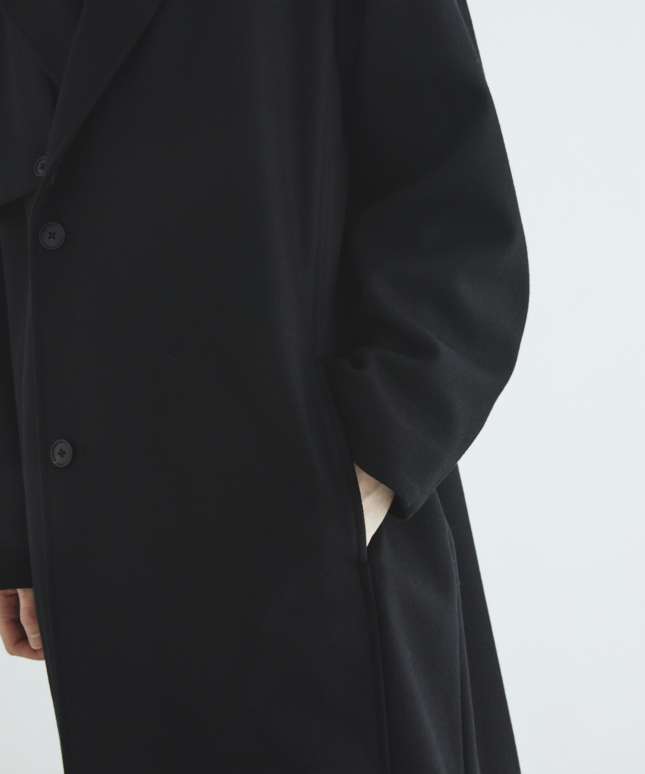 Premium meltonベルテッドコート