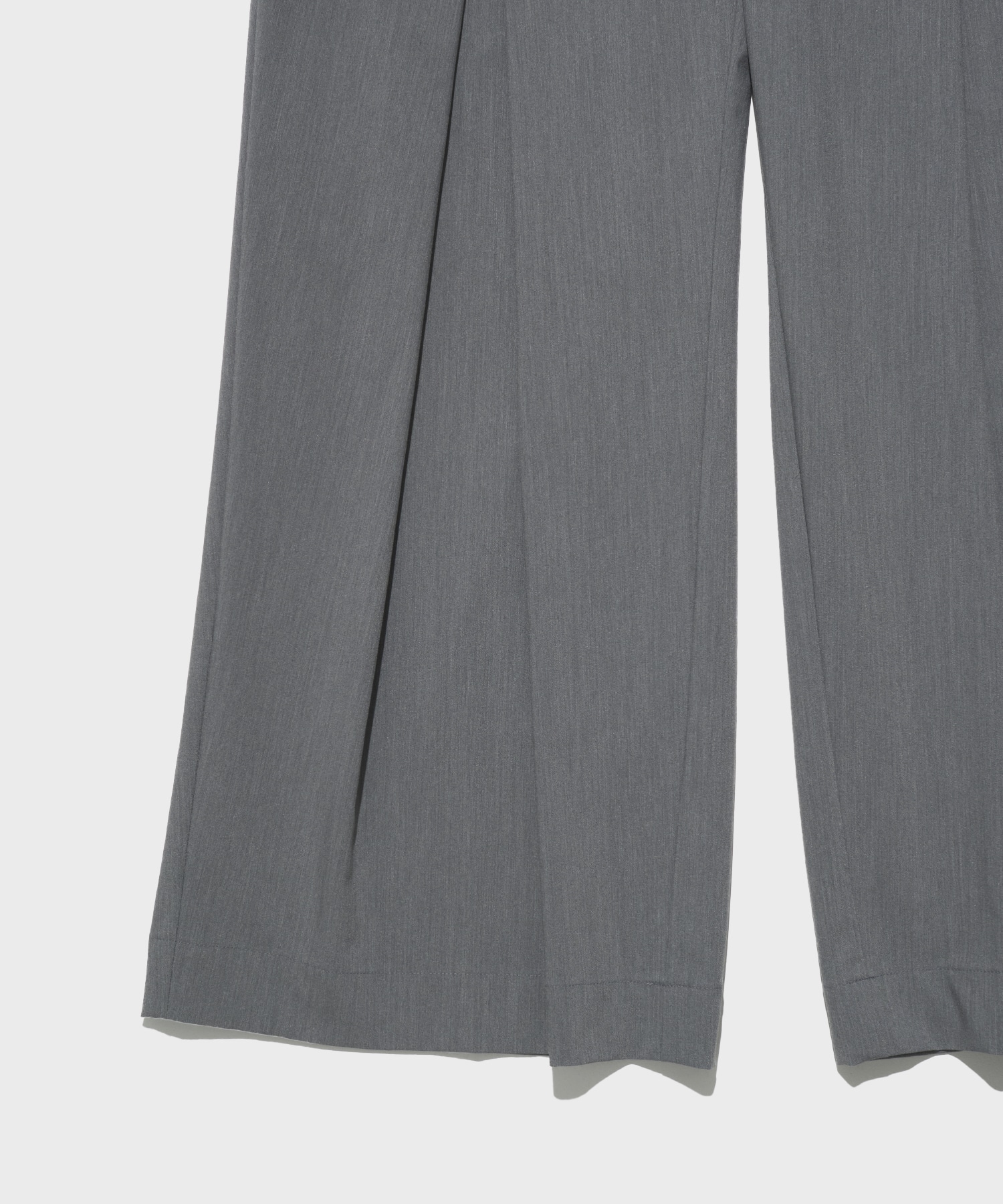 Belt Arranged Tuck Wide Pants